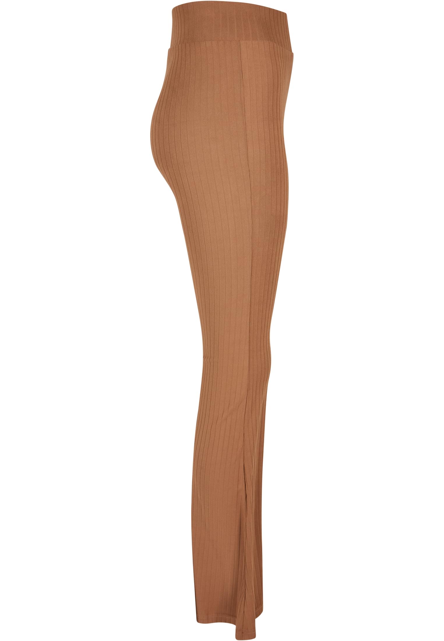 Ladies High Waist Rib Flared Leggings darktaupe 3XL - variant image 8