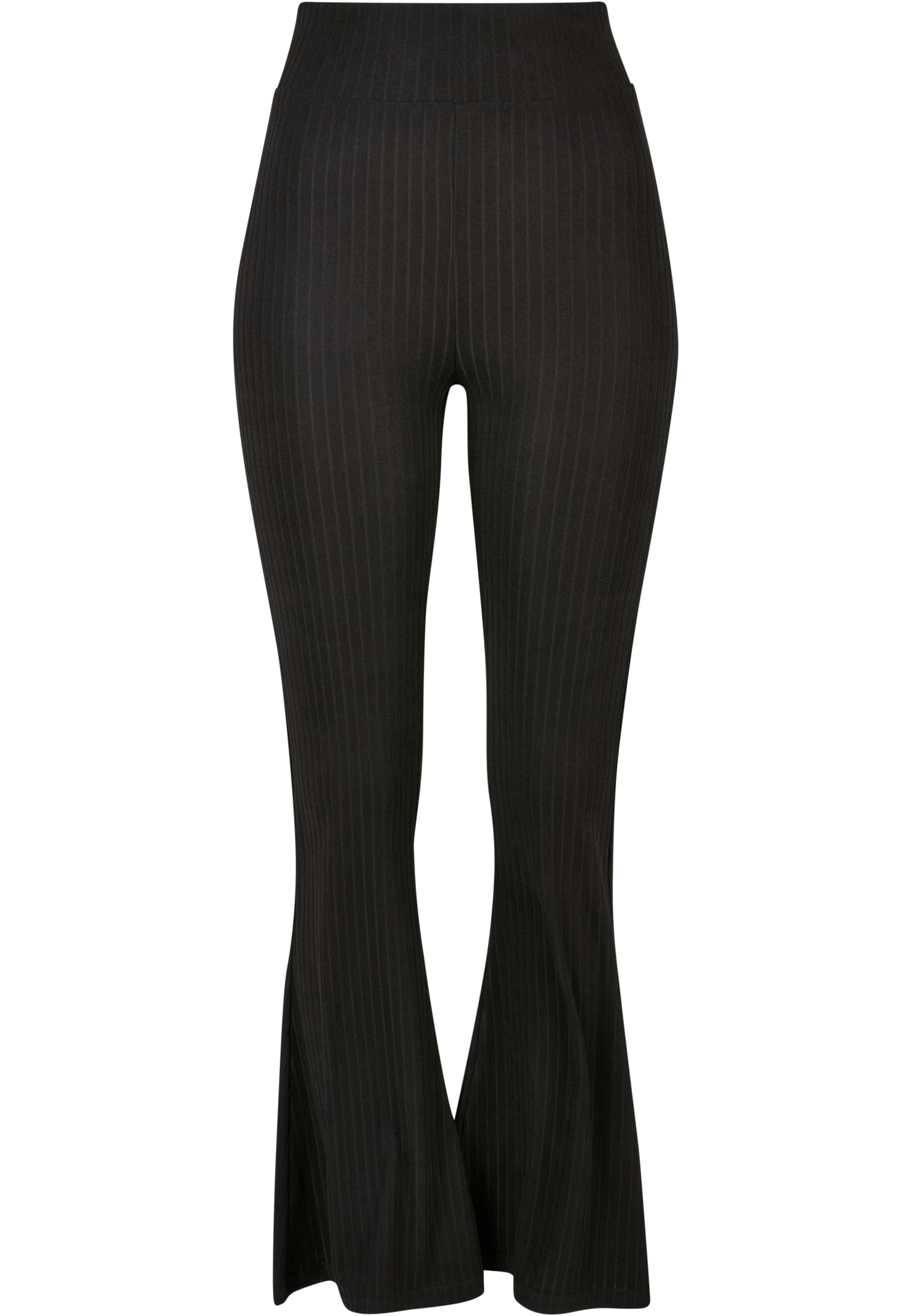 Ladies High Waist Rib Flared Leggings black 3XL - variant image 7