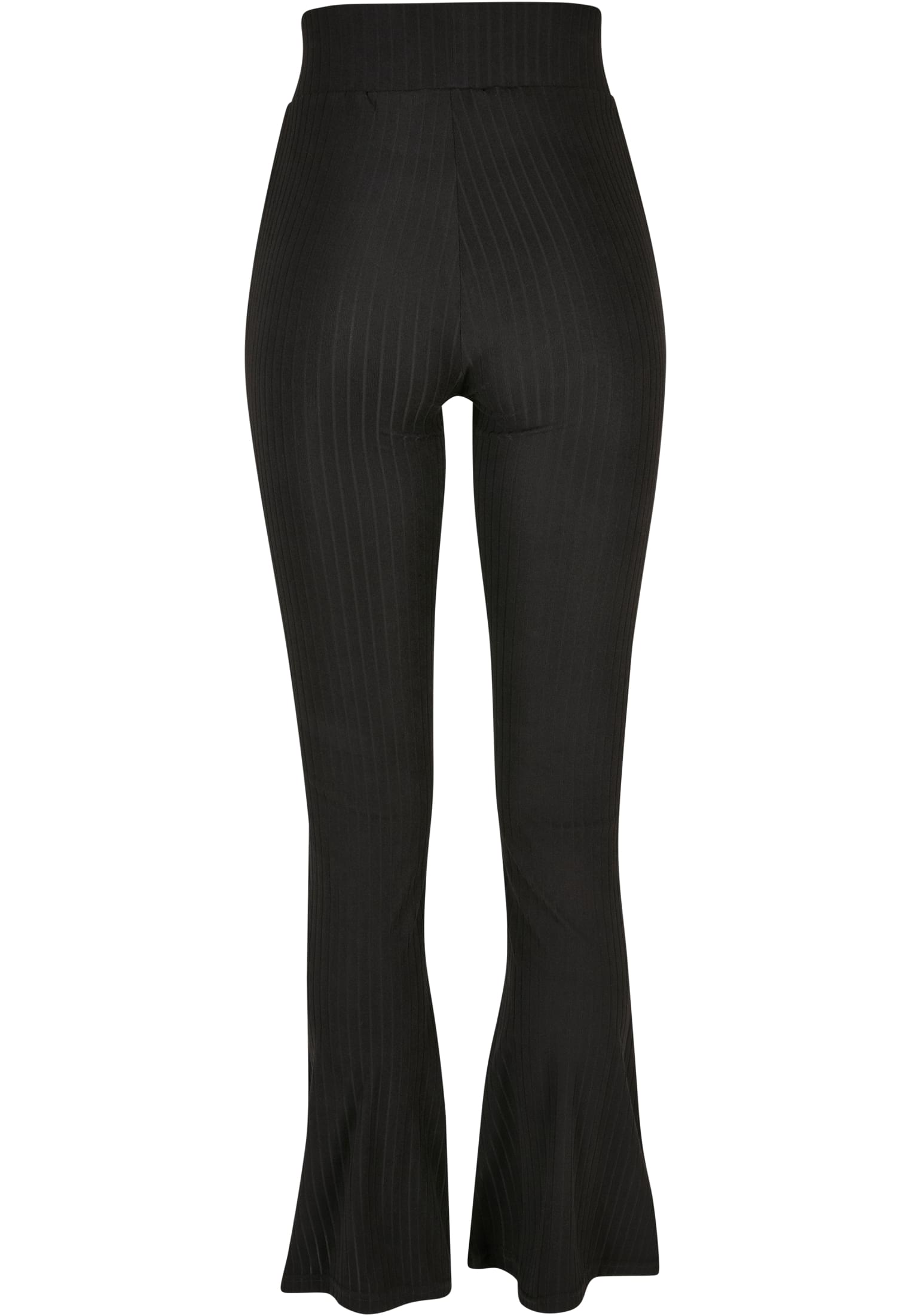 Ladies High Waist Rib Flared Leggings black 3XL - variant image 9
