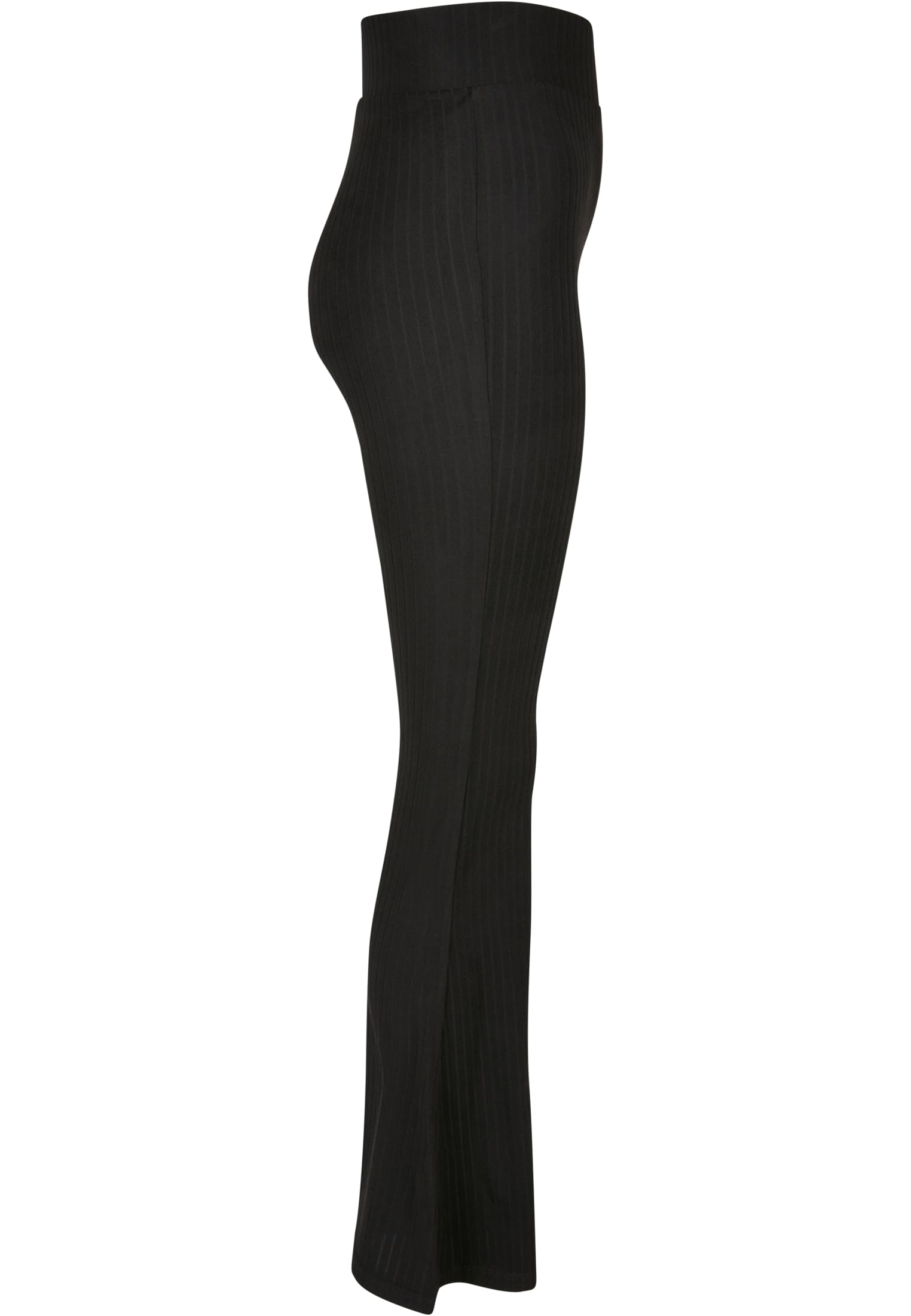 Ladies High Waist Rib Flared Leggings black 3XL - variant image 10