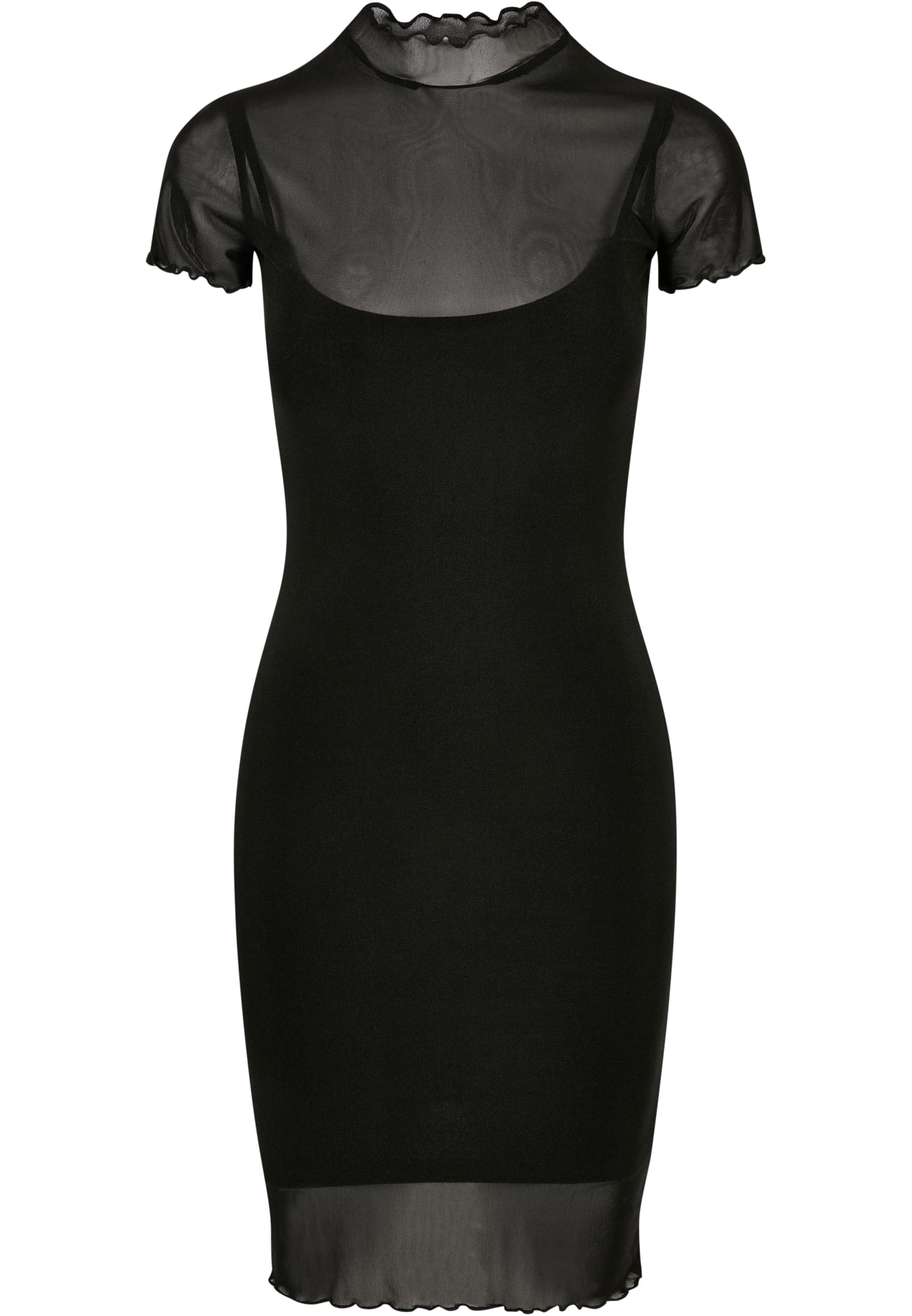 Ladies Mesh Double Layer Dress black L - variant image 5