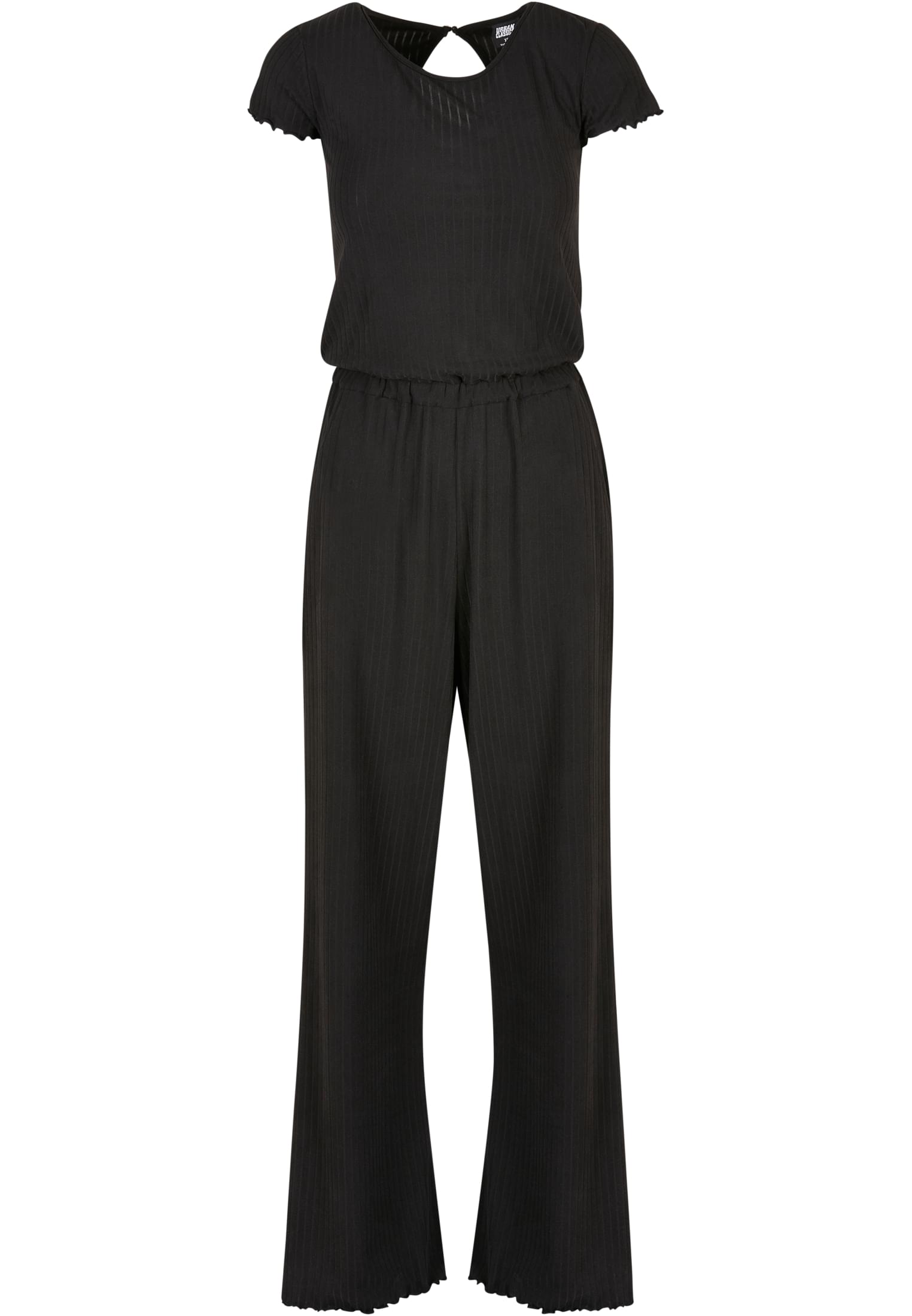 Ladies Rib Wid Leg Jumpsuit black 3XL - variant image 5