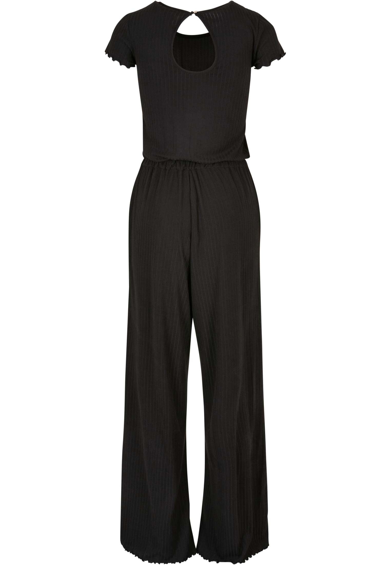 Ladies Rib Wid Leg Jumpsuit black 3XL - variant image 6