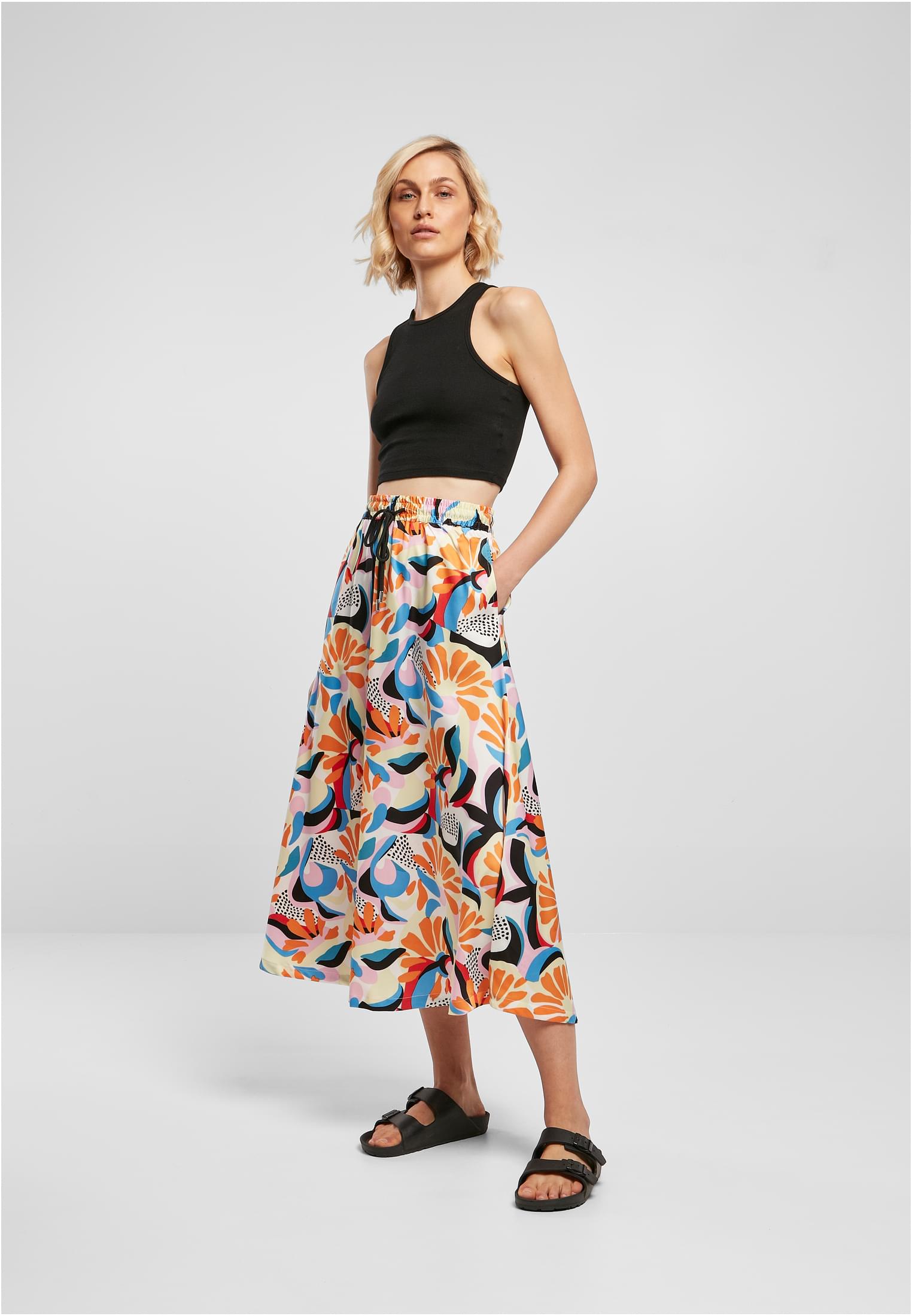 Ladies AOP Satin Midi Skirt magicmangoabstract 3XL - variant image 4