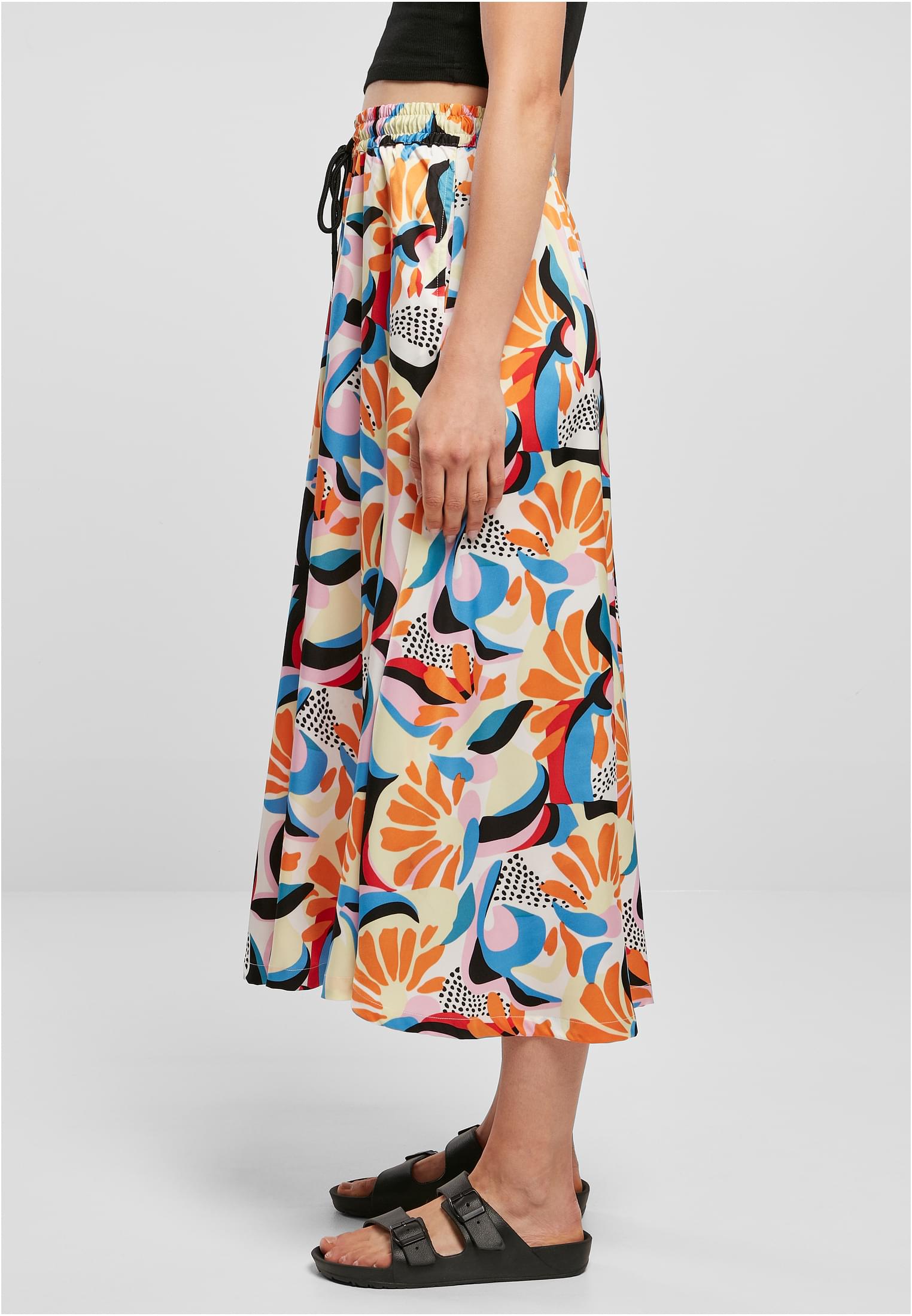 Ladies AOP Satin Midi Skirt magicmangoabstract 3XL - variant image 1