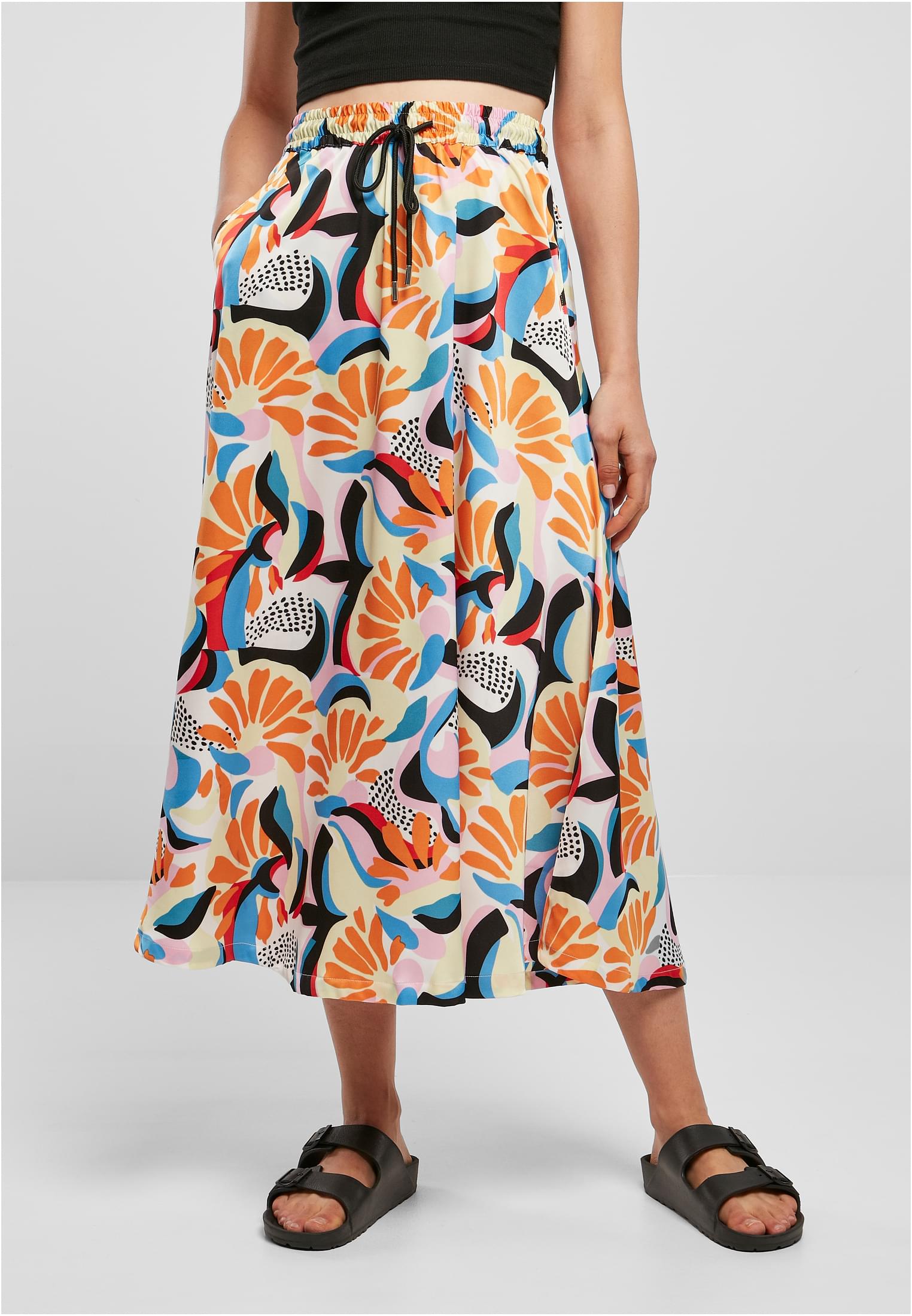 Ladies AOP Satin Midi Skirt magicmangoabstract 3XL - alternate variant 1