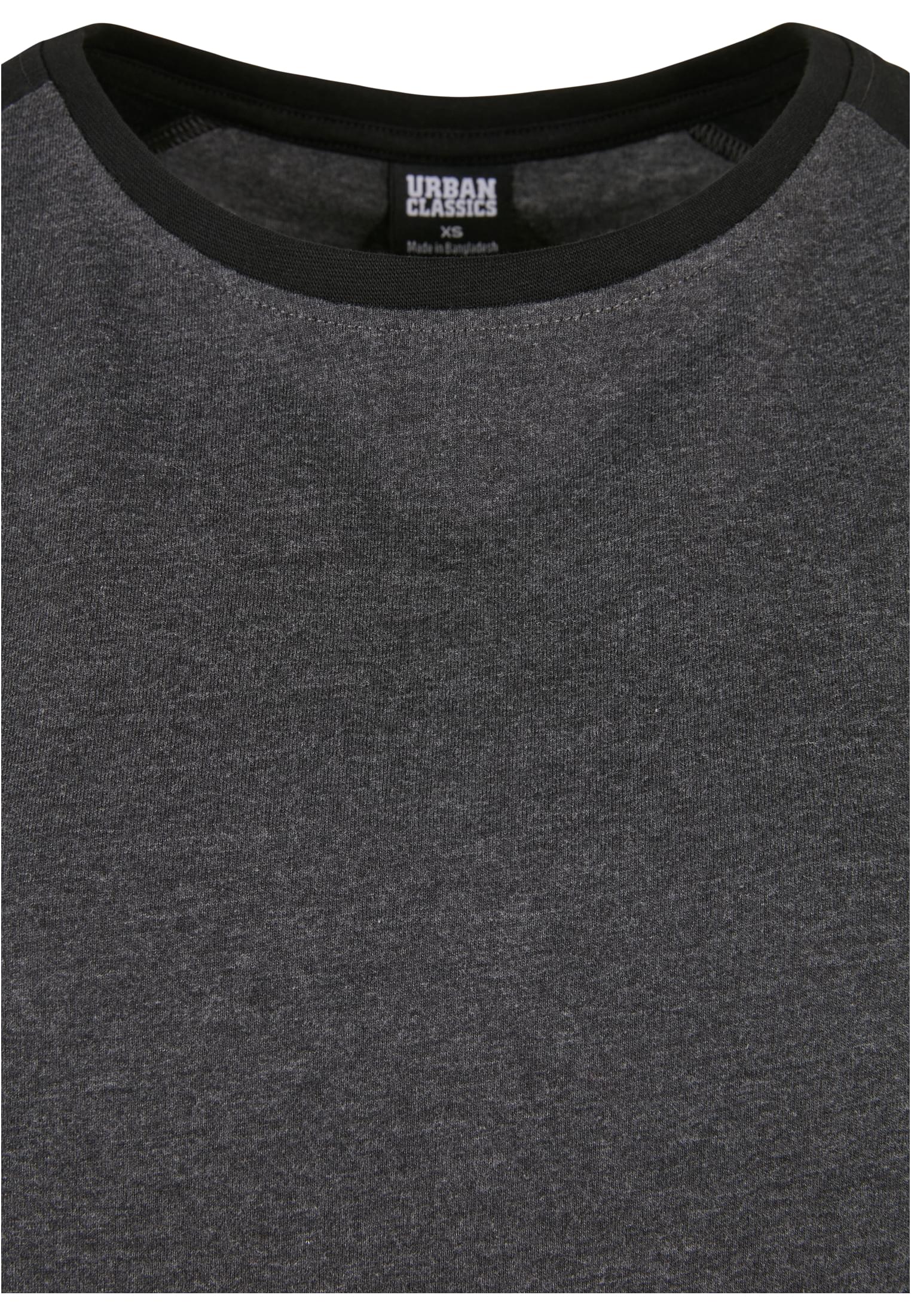 Ladies Contrast Raglan Tee Dress charcoal/black 3XL - variant image 7