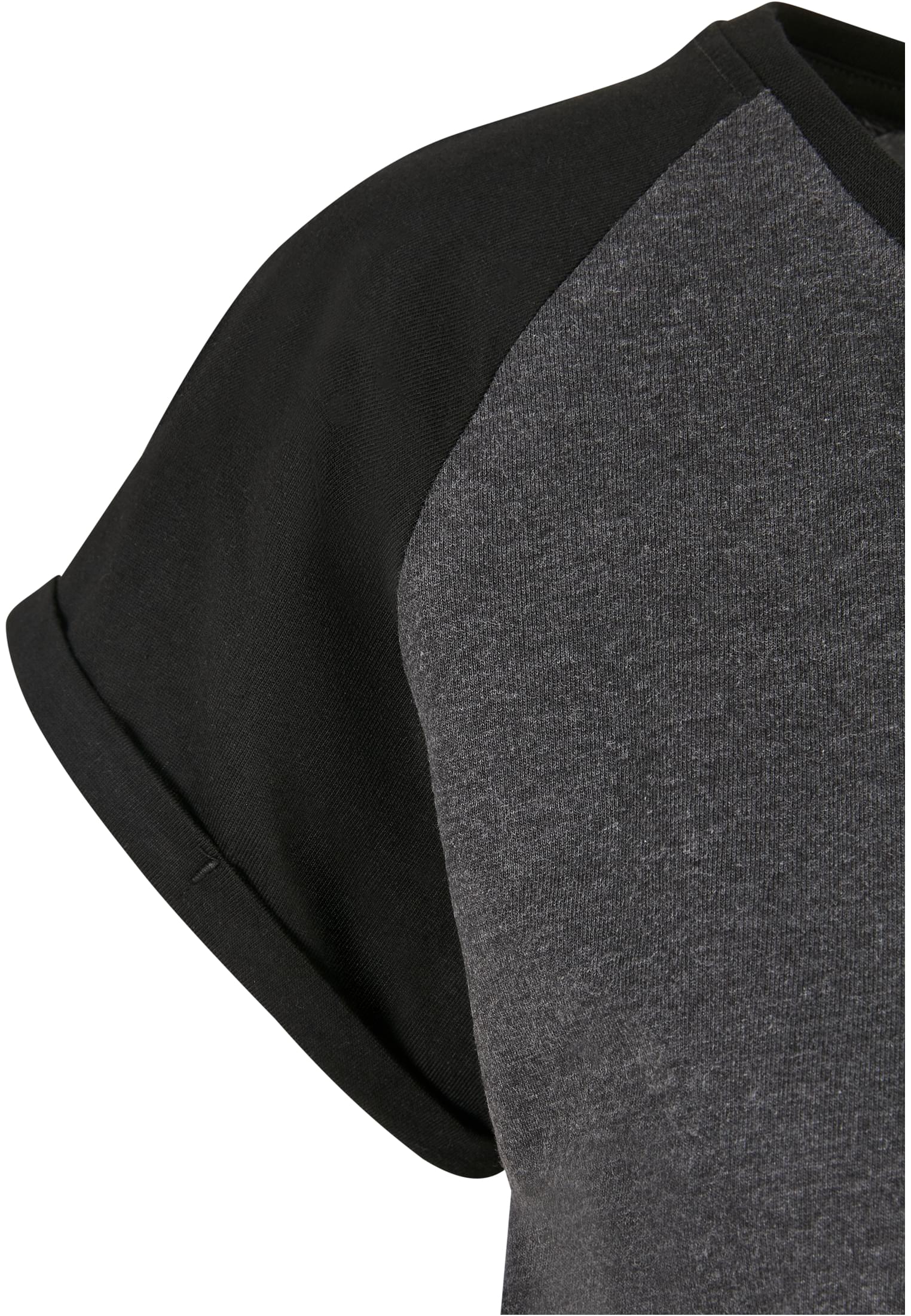 Ladies Contrast Raglan Tee Dress charcoal/black 3XL - variant image 8