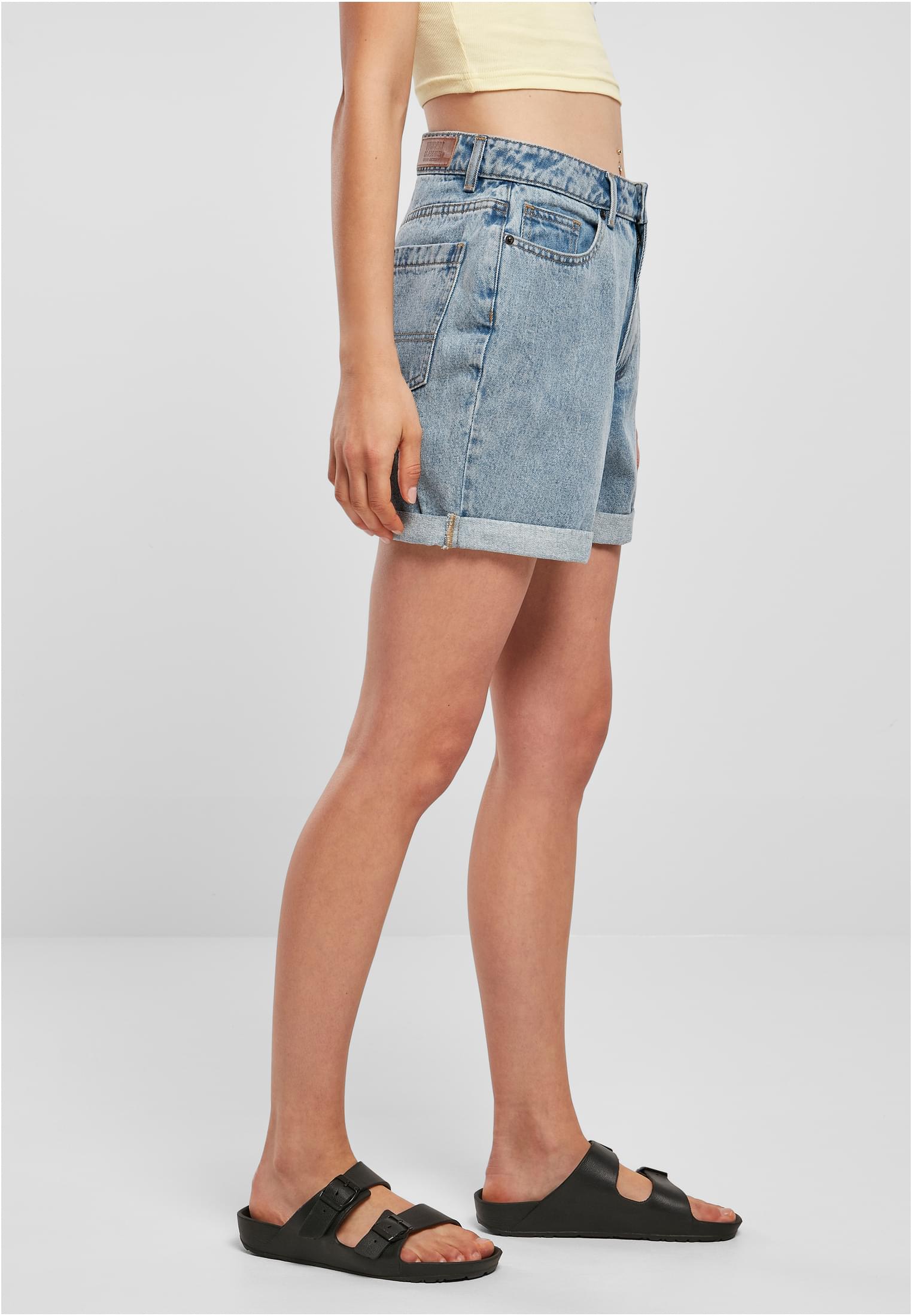 Mujeres cintura alta pantalones anchos boyfriend teñidos azul claro lavado 26
 - variant image 3