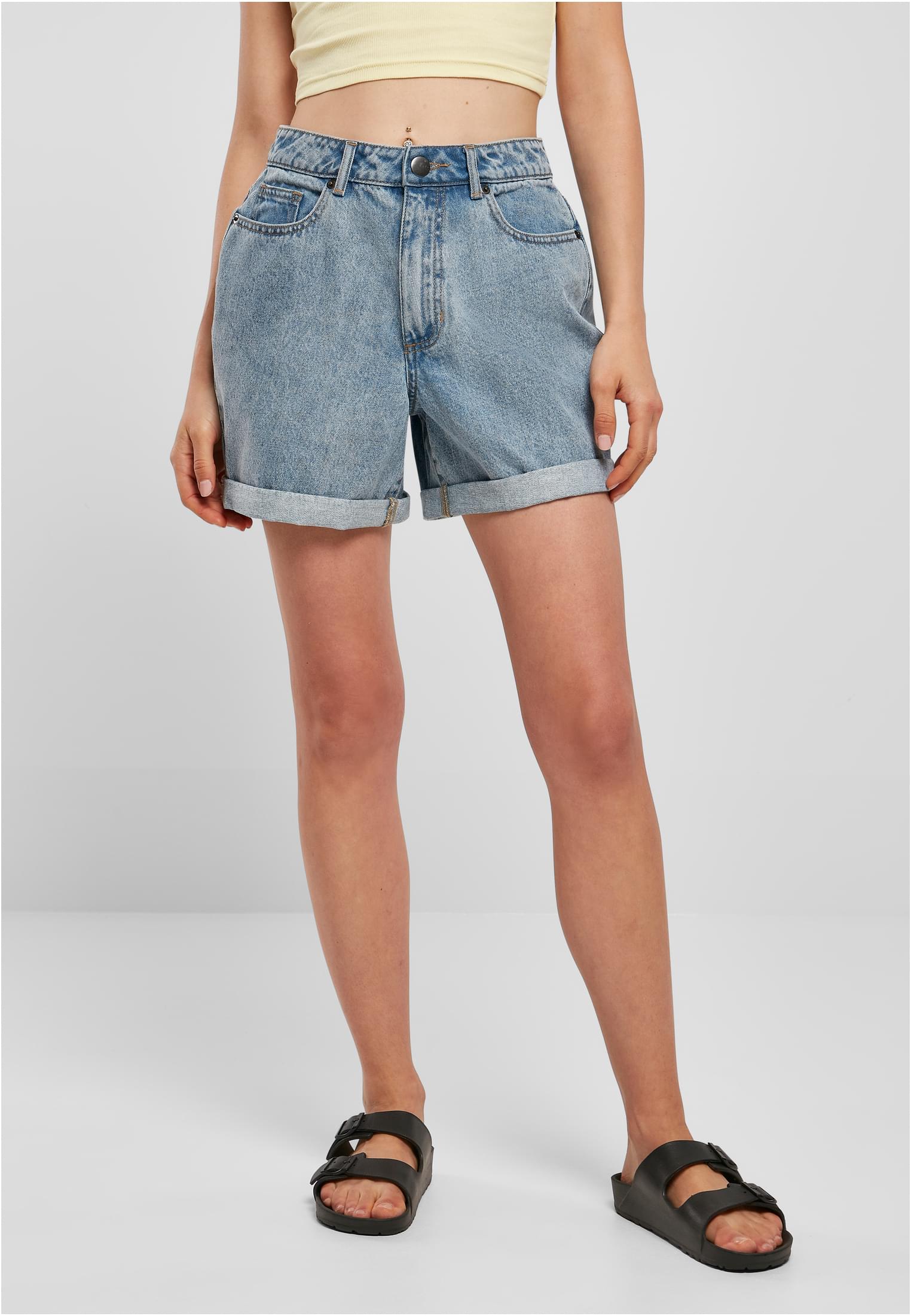 Mujeres cintura alta pantalones anchos boyfriend teñidos azul claro lavado 26
 - alternate variant 2