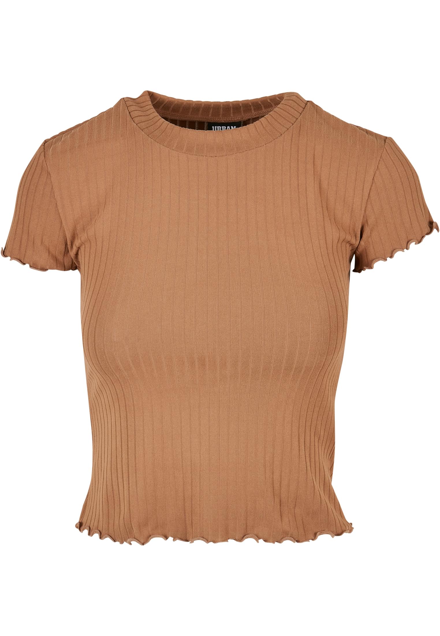 Ladies Short Rib Tee darktaupe 3XL - variant image 4