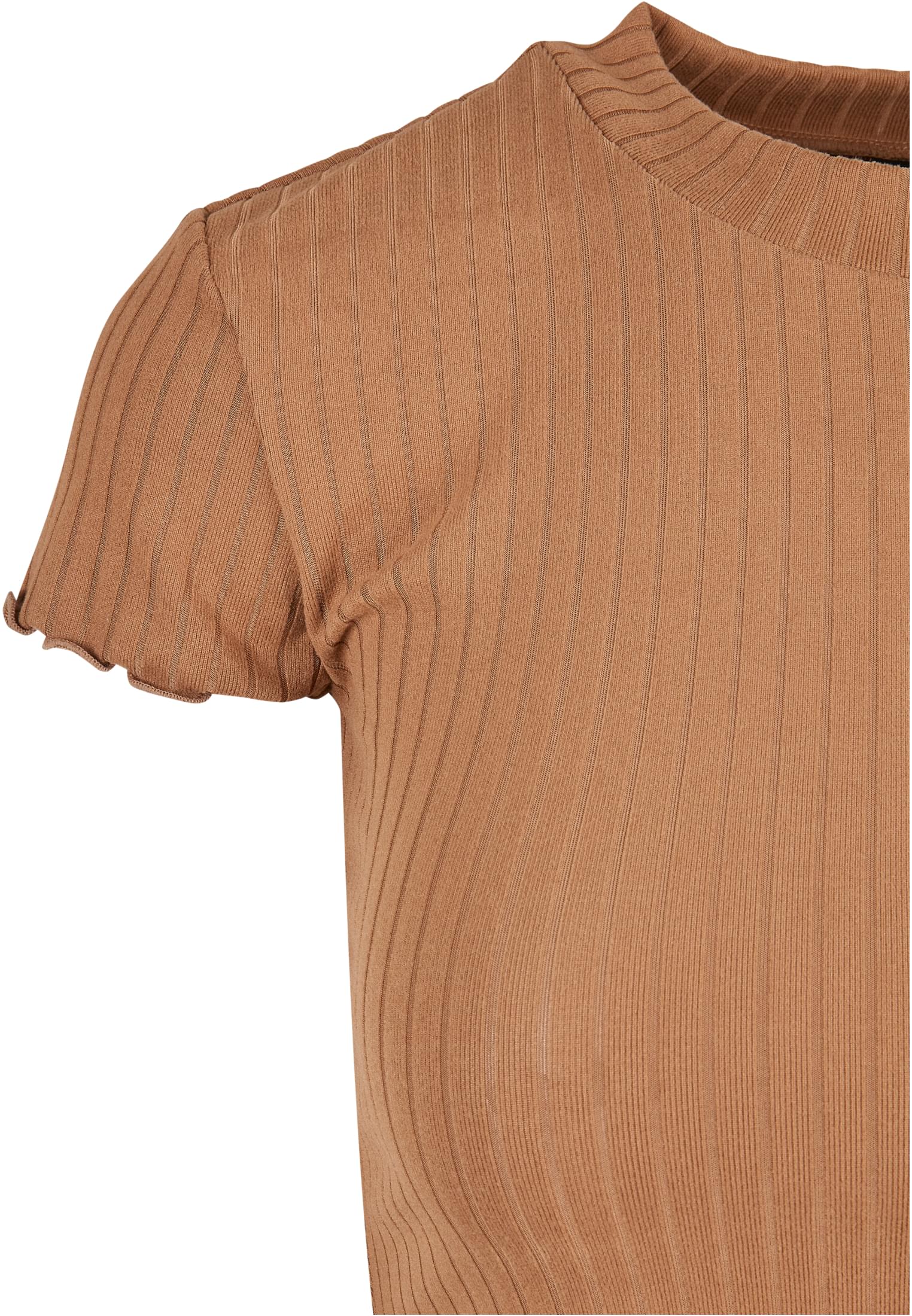 Ladies Short Rib Tee darktaupe 3XL - variant image 7