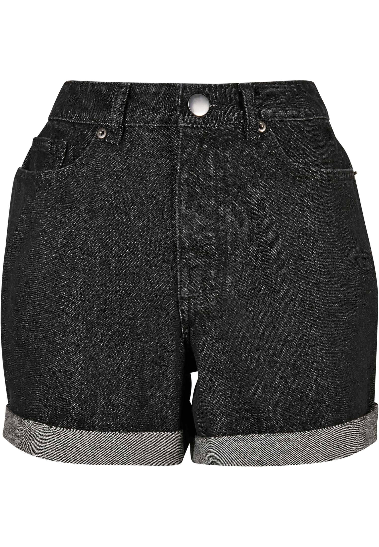 Chicas pantalones cortos boyfriend alto tiro negros lavados 26
 - variant image 5