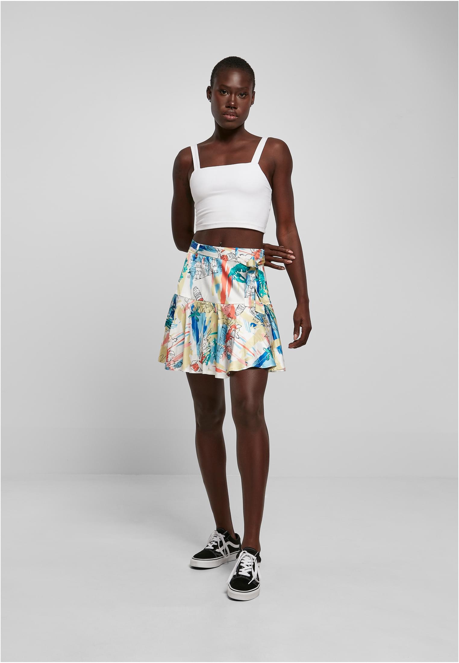 Ladies AOP Satin Mini Skirt softyellowvacation 3XL - variant image 4