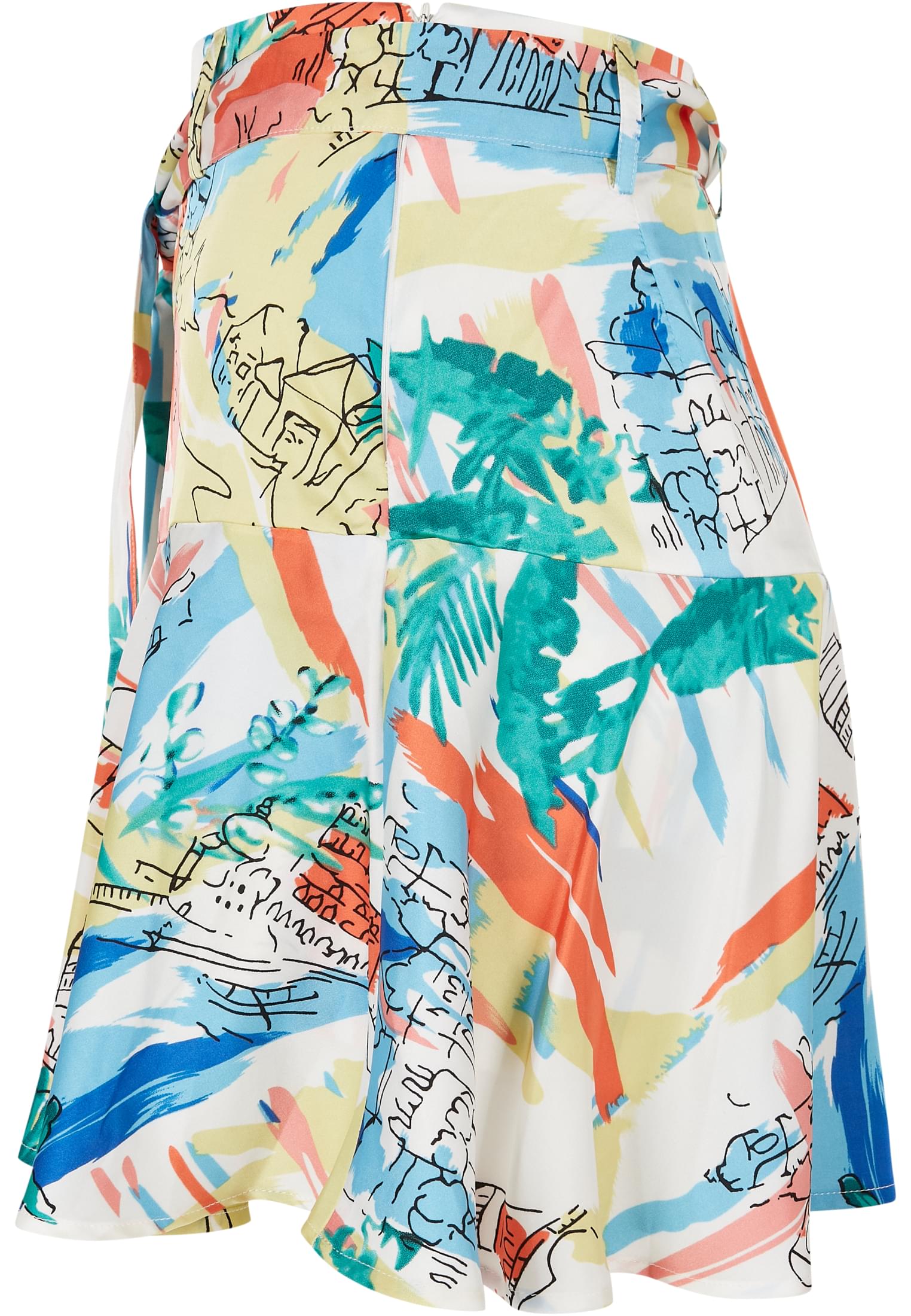 Ladies AOP Satin Mini Skirt softyellowvacation 3XL - variant image 6