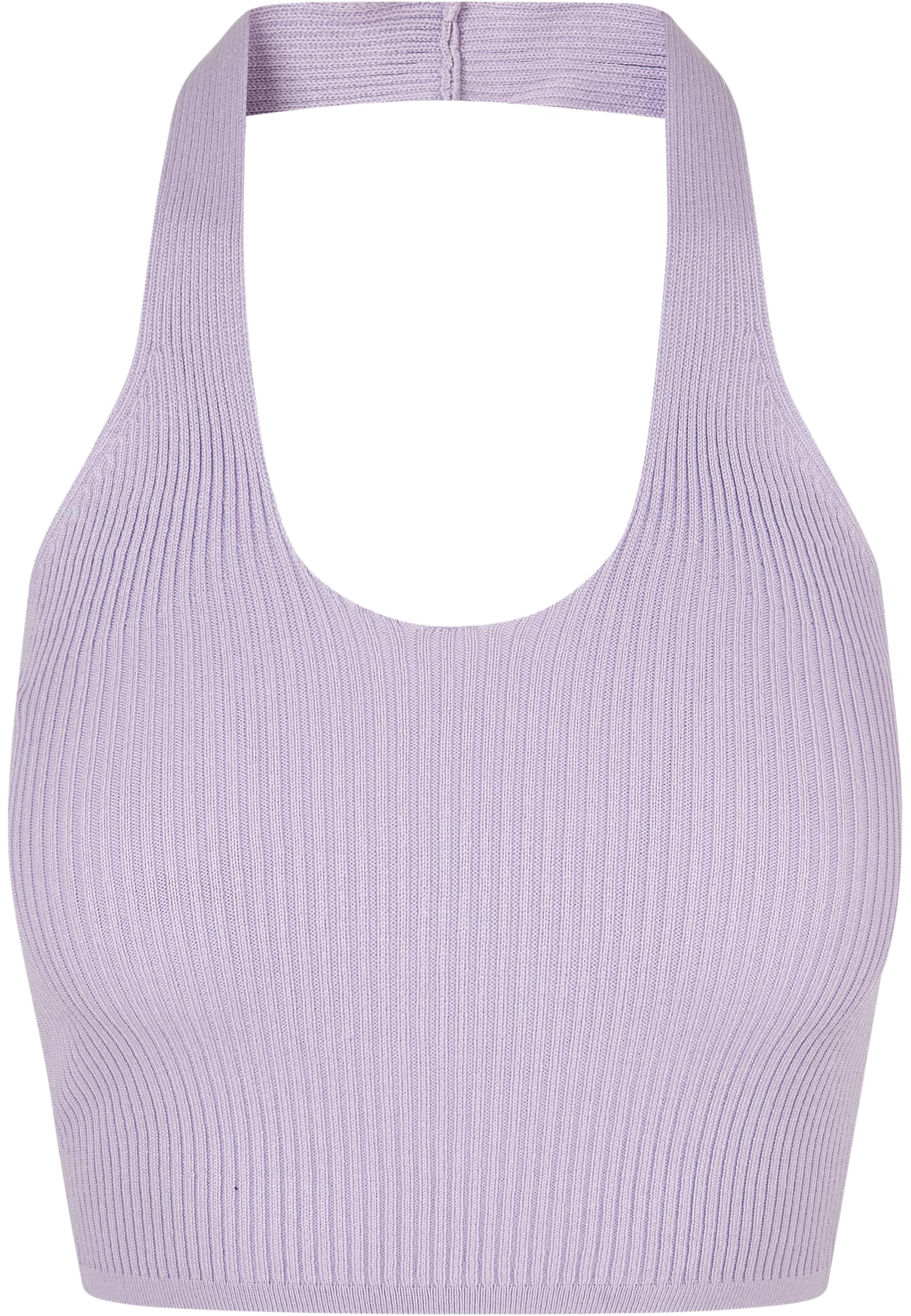 Ladies Rib Knit Crossed Neckholder Top lilac 3XL - variant image 5