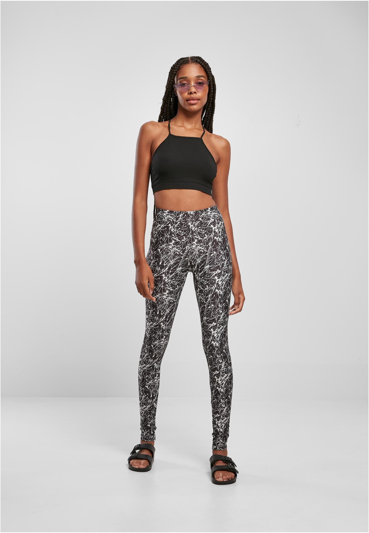Frauen weiches AOP Leggings schwarzmalerei 3XL
 - variant image 4
