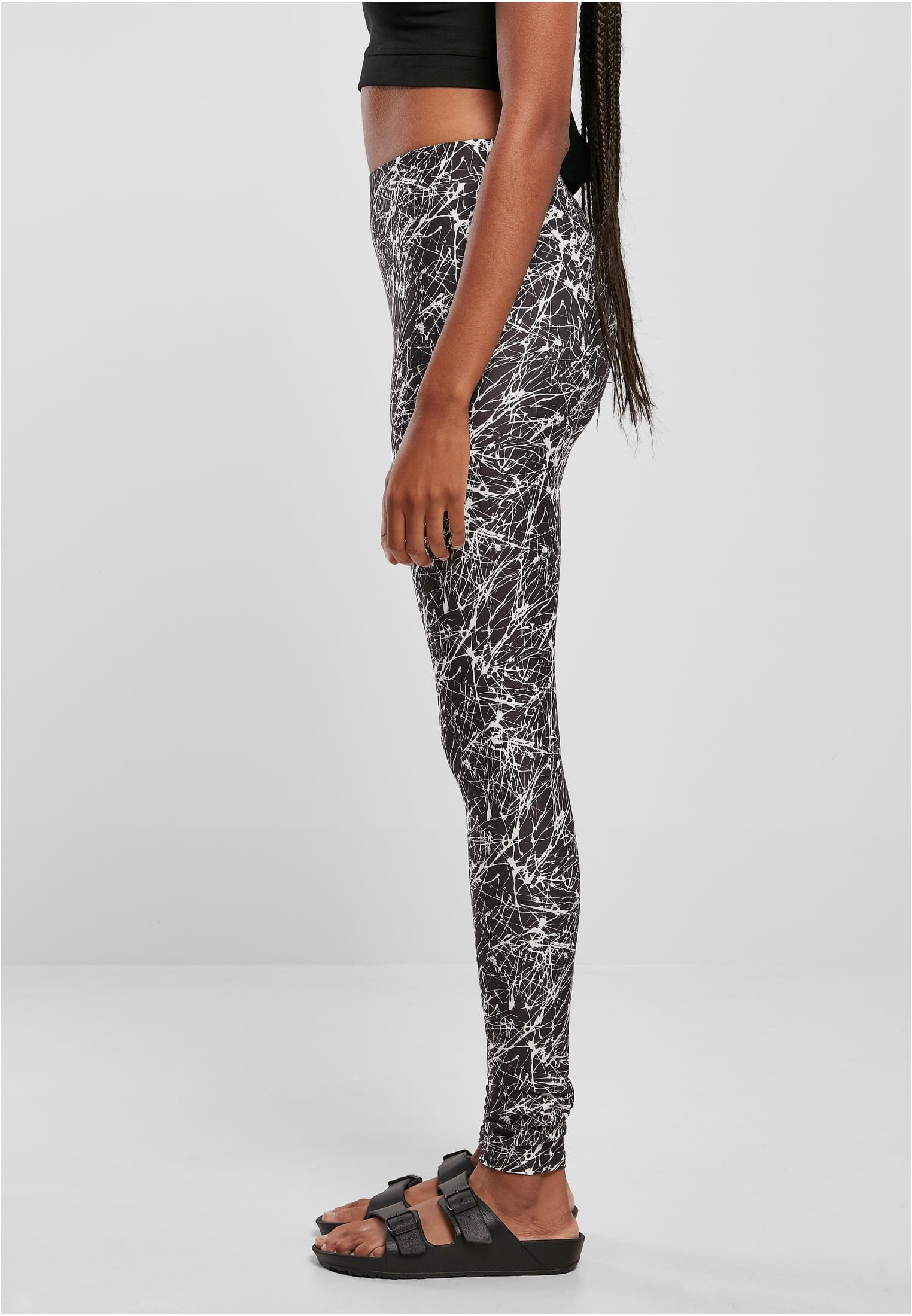 Frauen weiches AOP Leggings schwarzmalerei 3XL
 - variant image 1