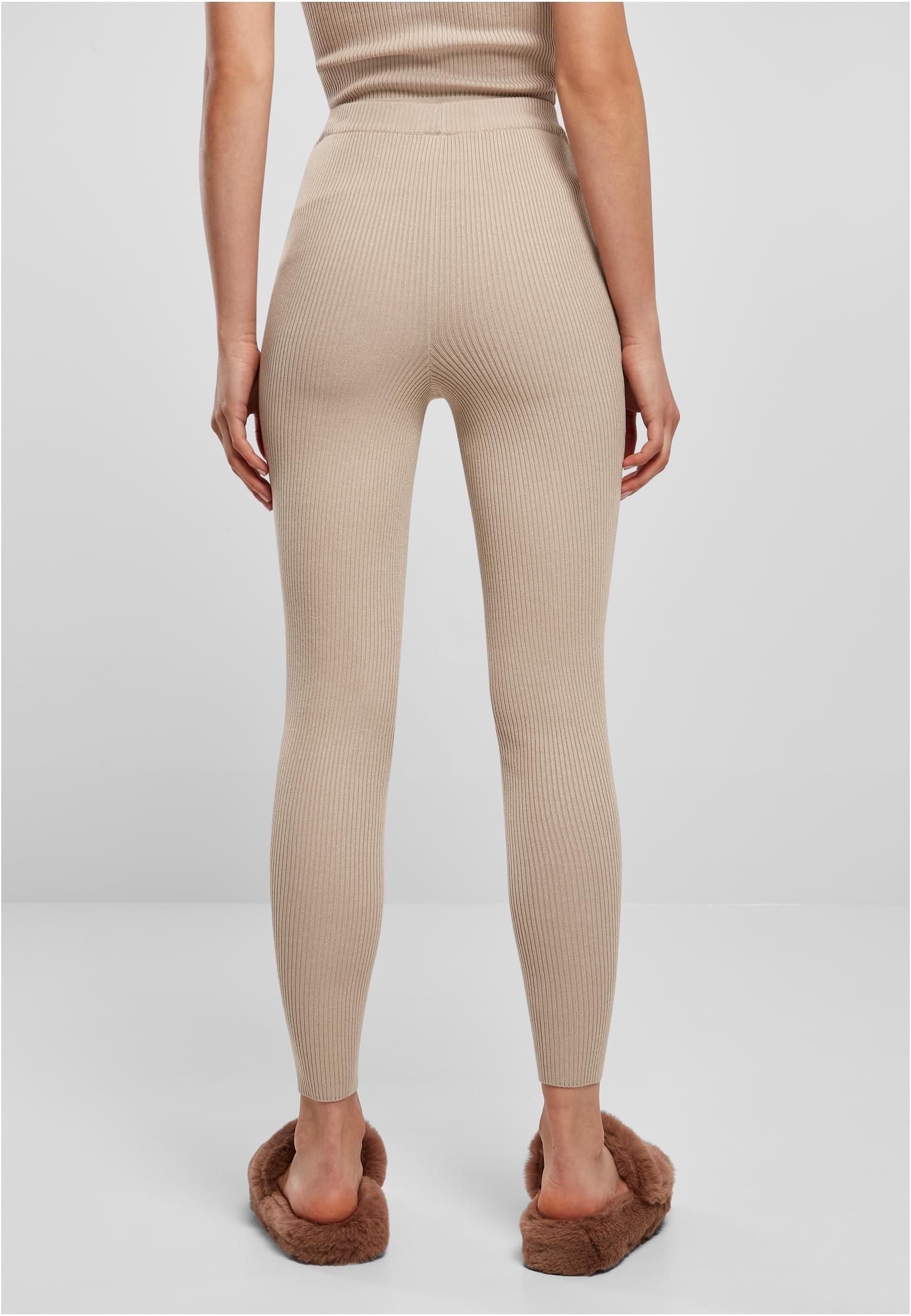 Ladies Rib Knit Leggings lighttaupe 3XL - variant image 2