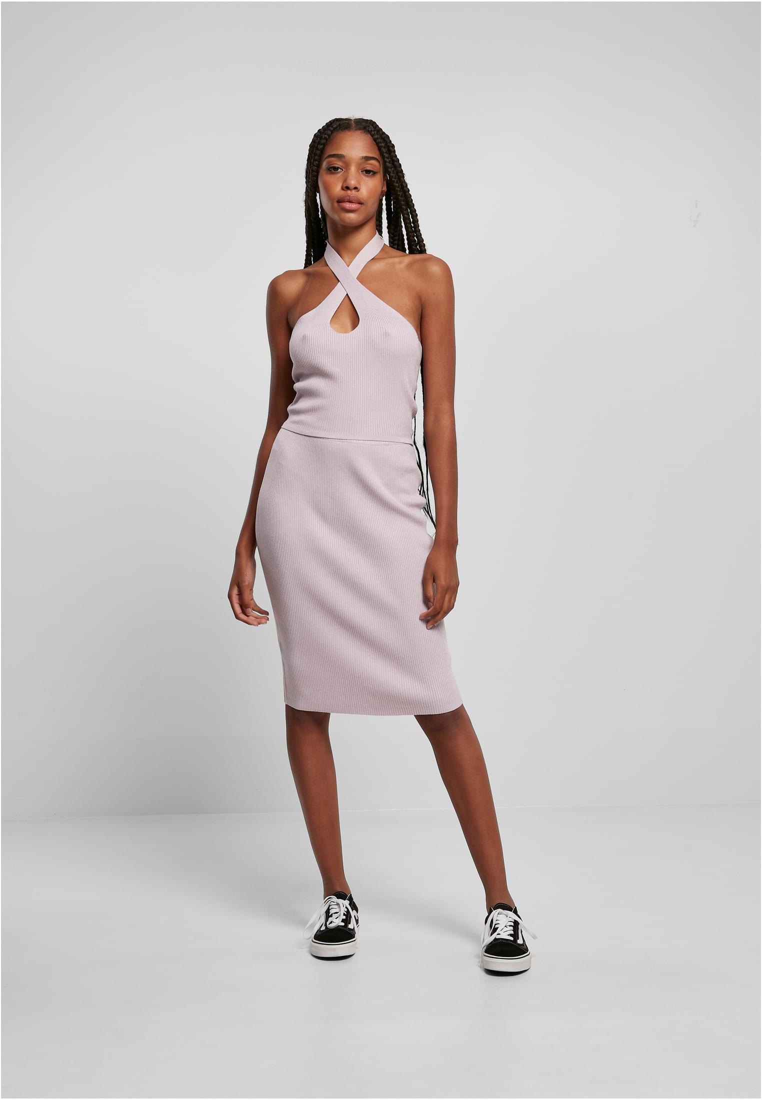 Ladies Rib Knit Midi Skirt lilac 3XL - variant image 4