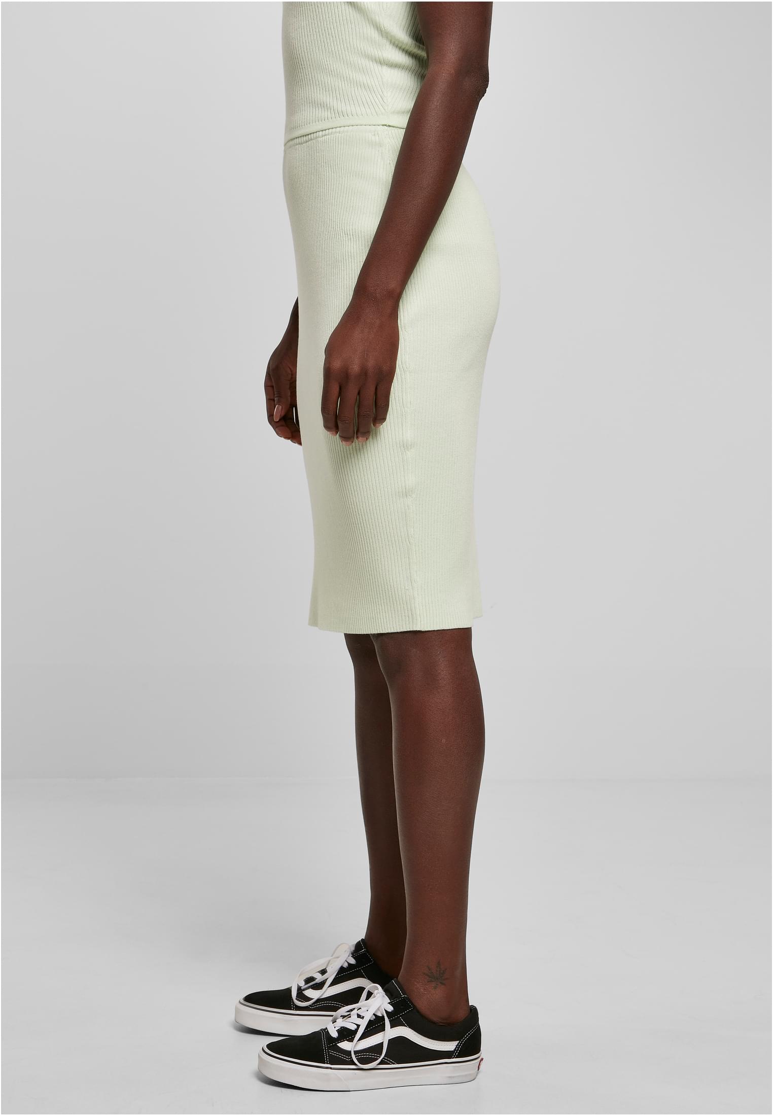 Ladies Rib Knit Midi Skirt lightmint 3XL - variant image 1