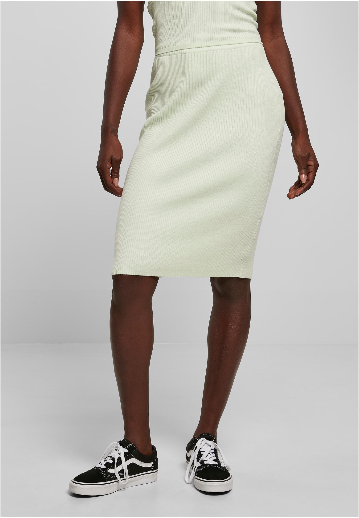 Ladies Rib Knit Midi Skirt lightmint 3XL - alternate variant 3