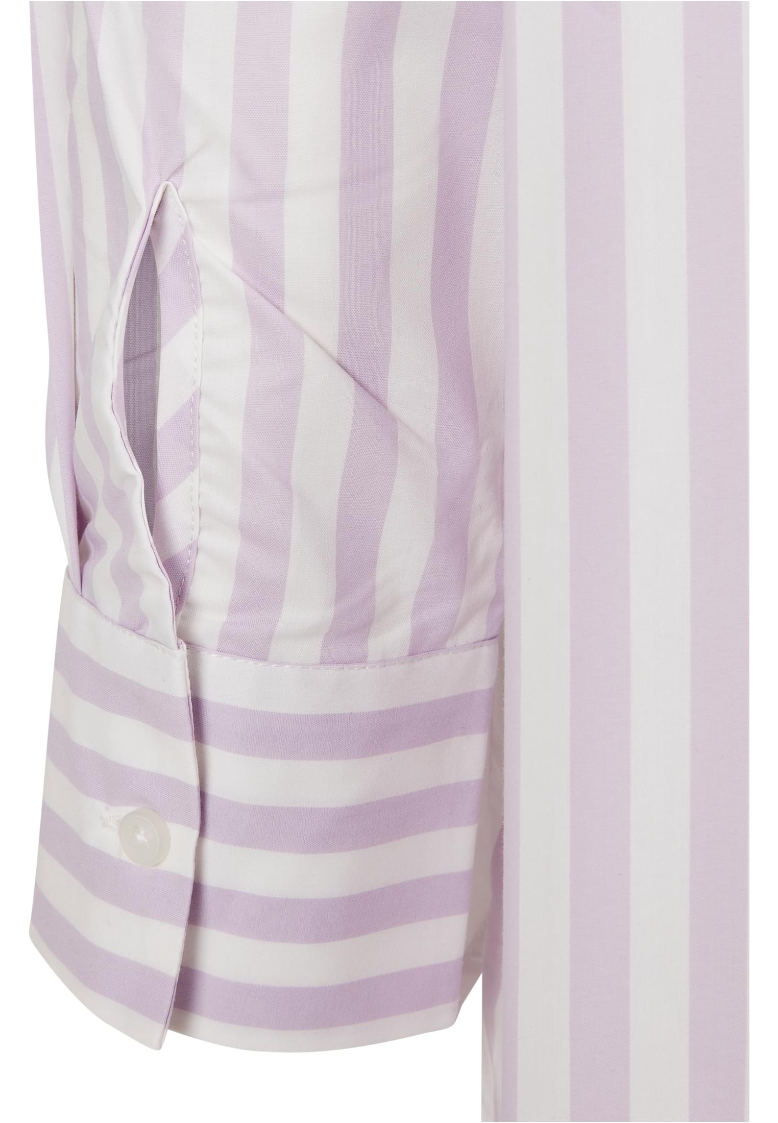 Ladies Oversized Stripe Shirt white/lilac 3XL - variant image 10