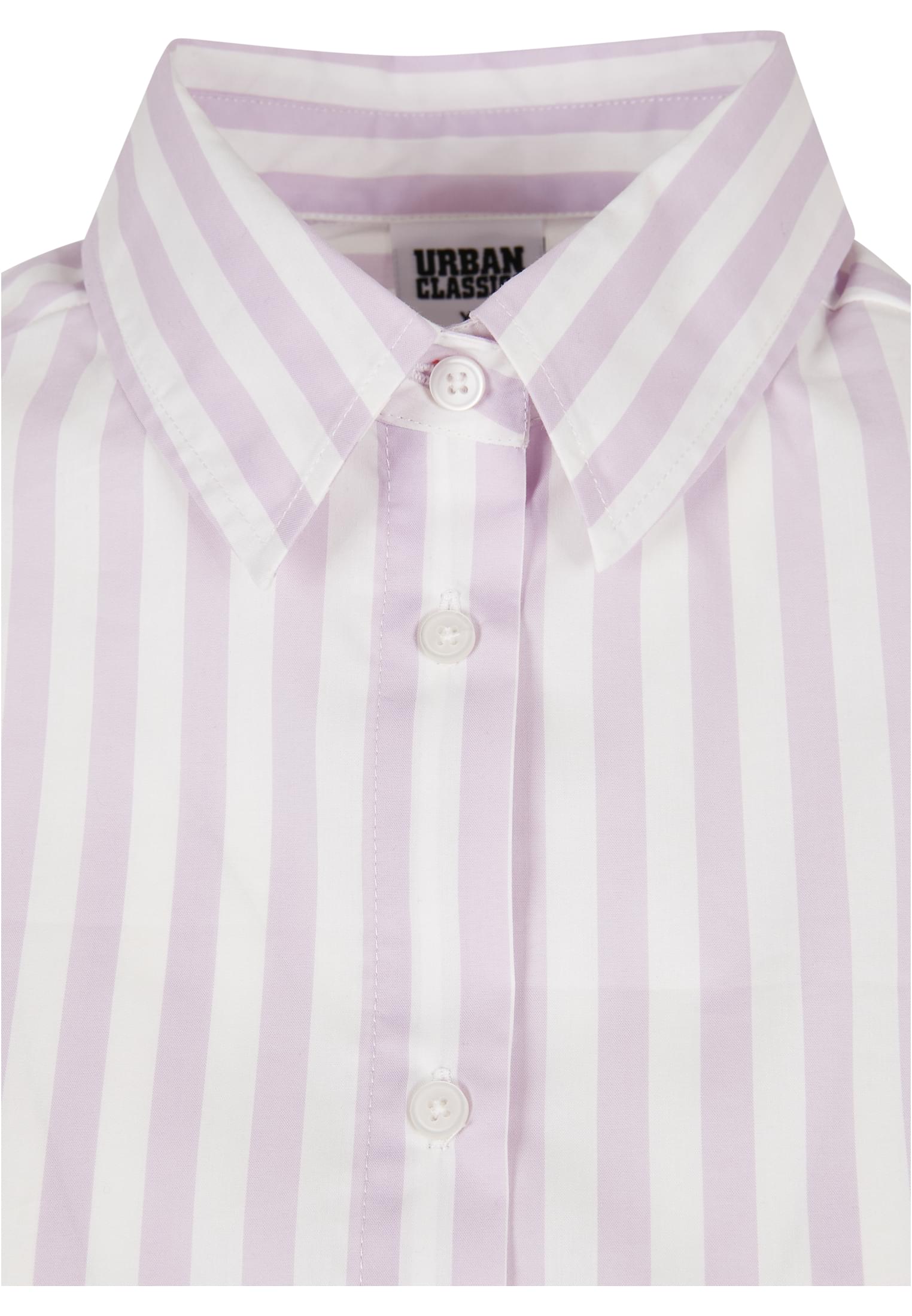 Ladies Oversized Stripe Shirt white/lilac 3XL - variant image 7