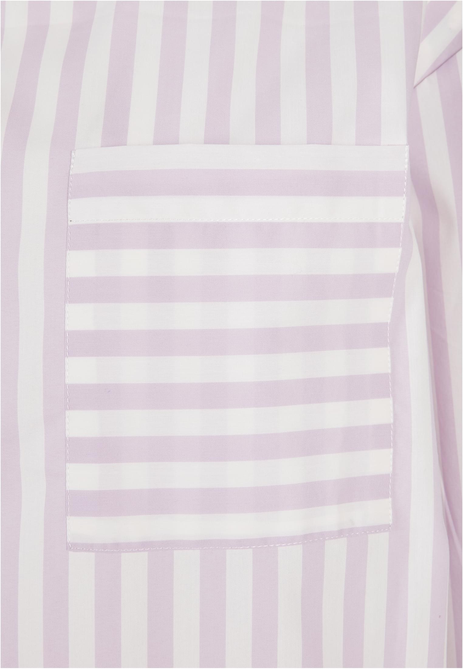 Ladies Oversized Stripe Shirt white/lilac 3XL - variant image 9