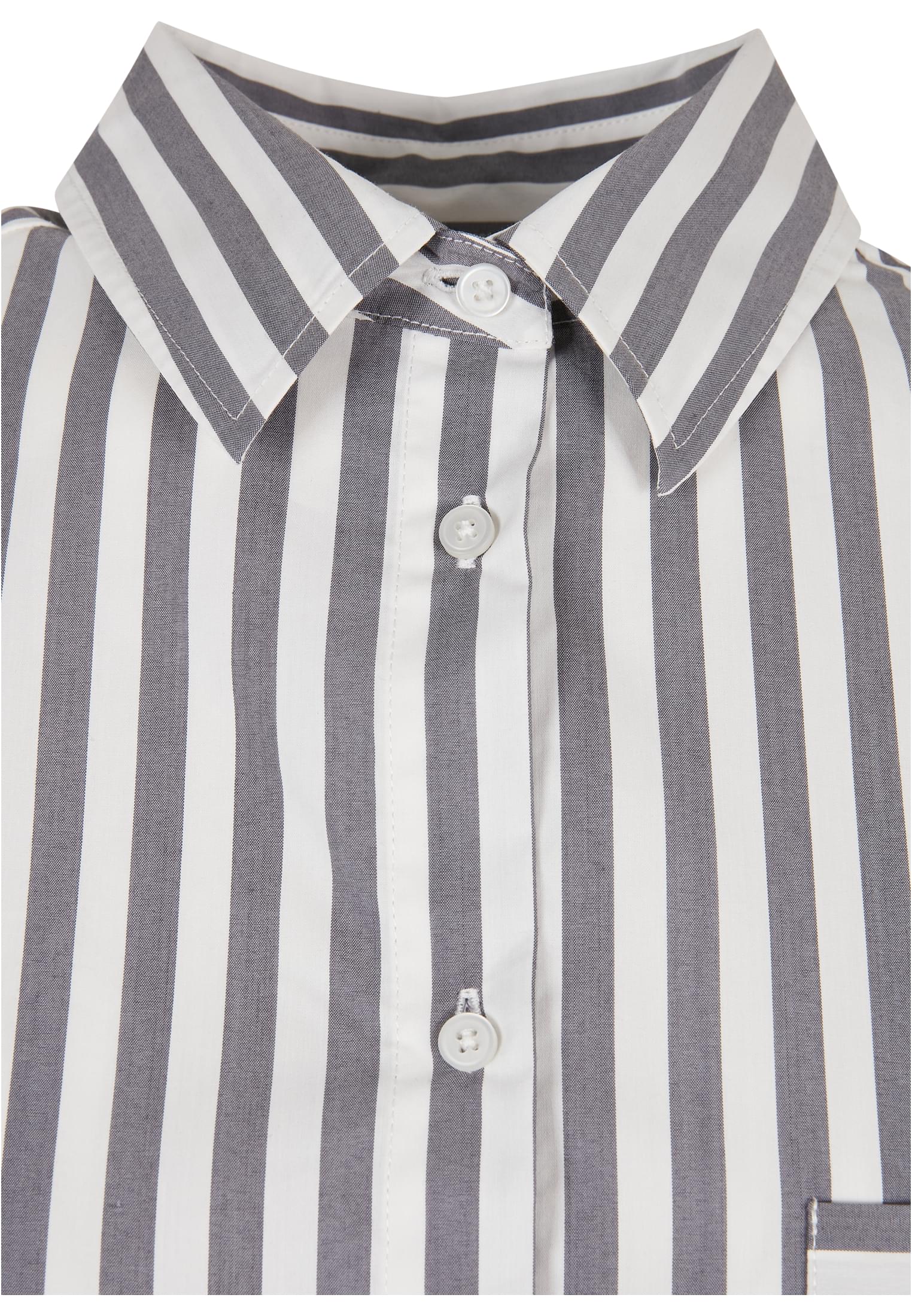 Ladies Oversized Stripe Shirt white/darkshadow 3XL - variant image 7