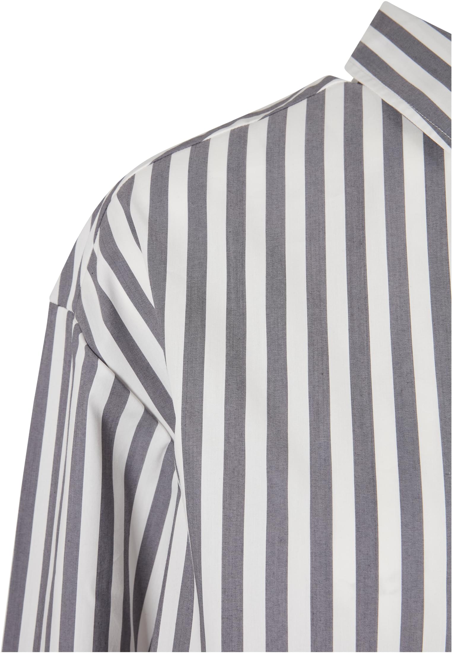 Ladies Oversized Stripe Shirt white/darkshadow 3XL - variant image 8
