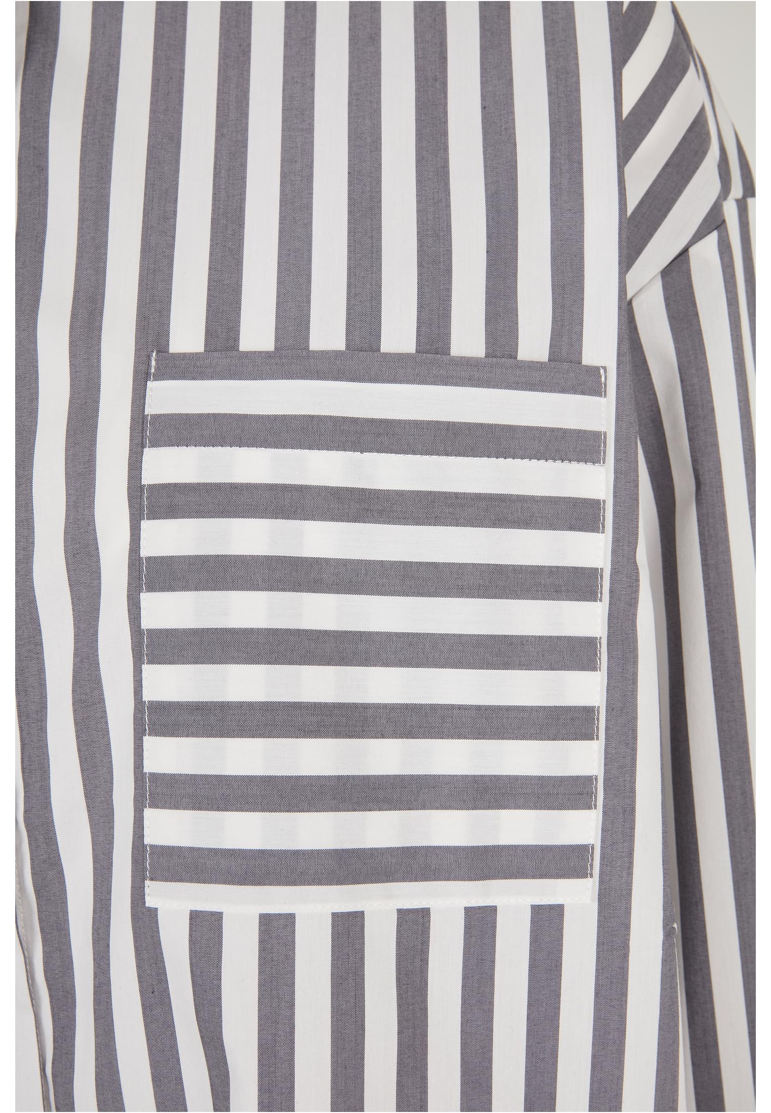 Ladies Oversized Stripe Shirt white/darkshadow 3XL - variant image 9
