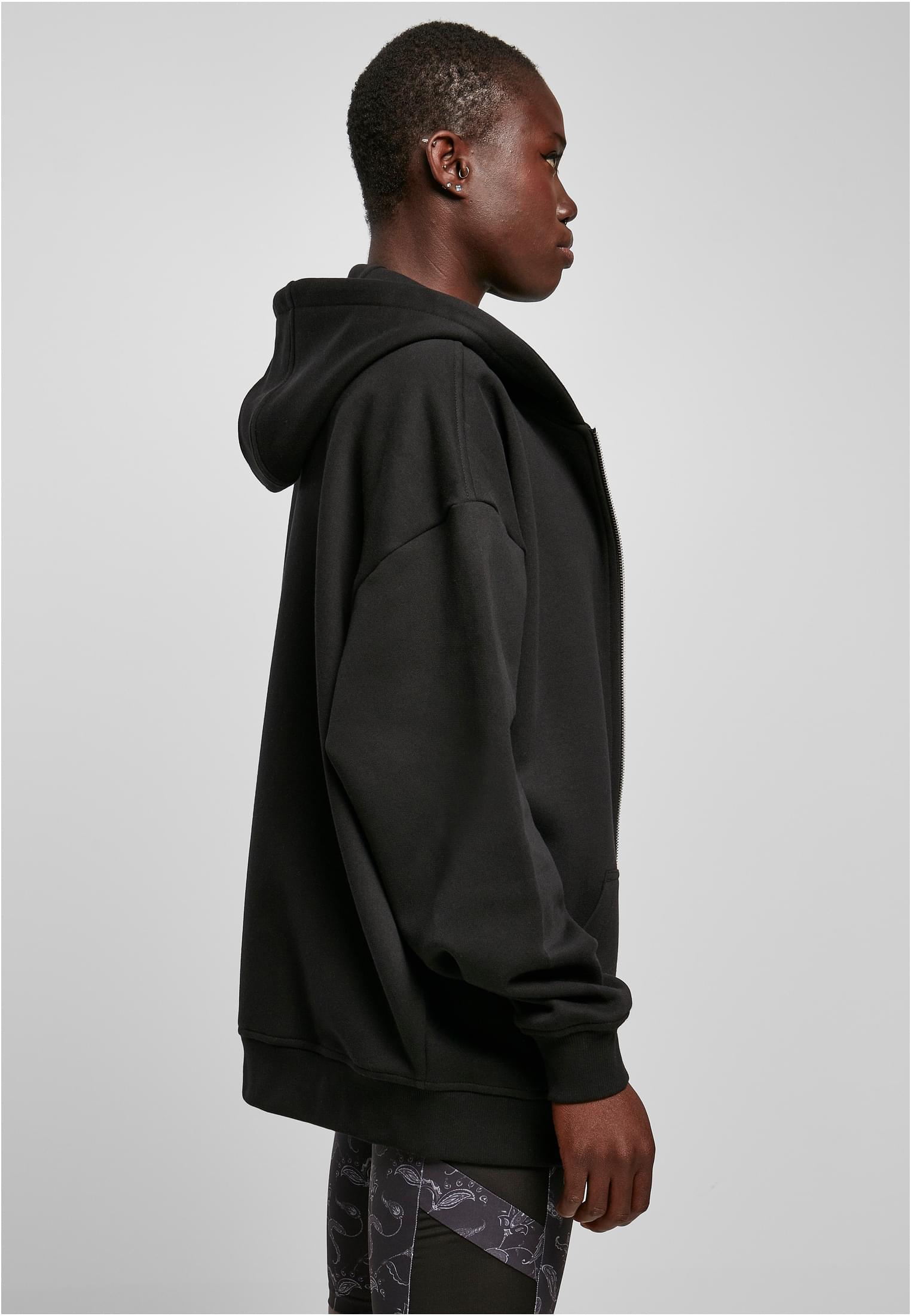 Vêtement ample pour femme, fermeture éclair, capuche, noir, 3XL
 - variant image 3