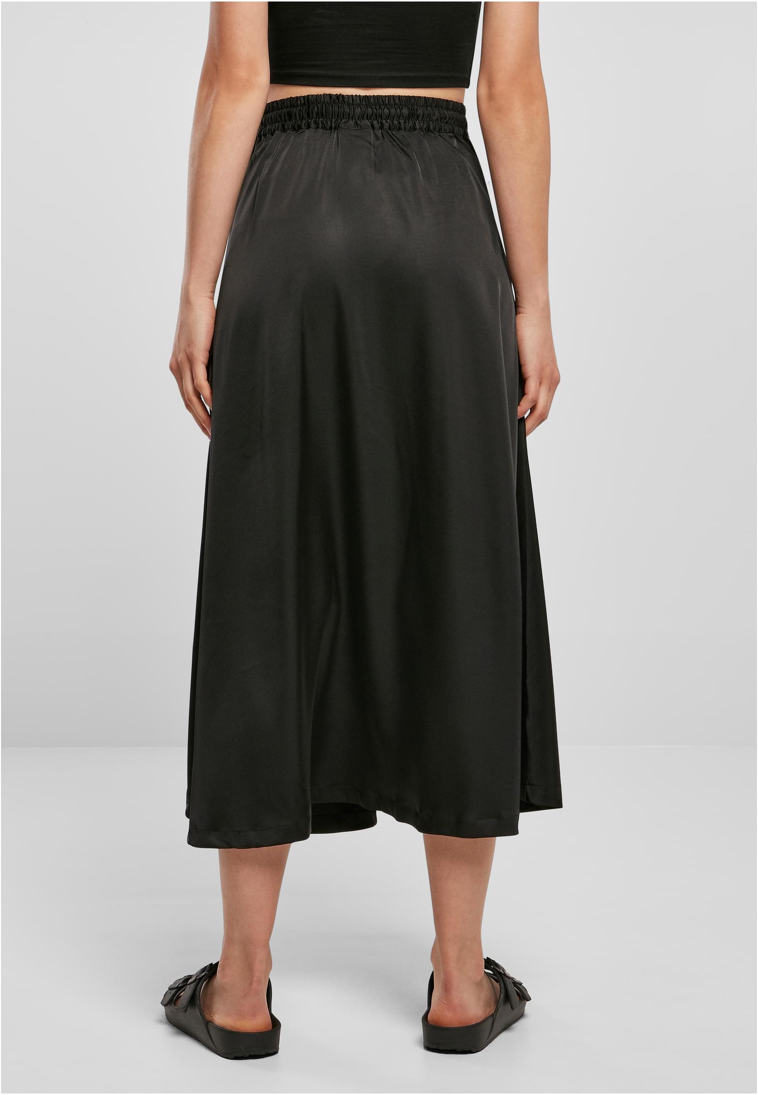 Faldas de satén para mujer midi negras 3XL
 - variant image 2