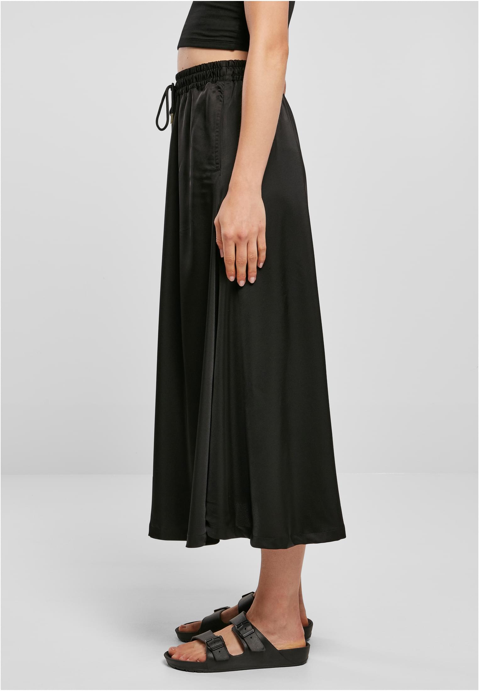 Faldas de satén para mujer midi negras 3XL
 - variant image 1