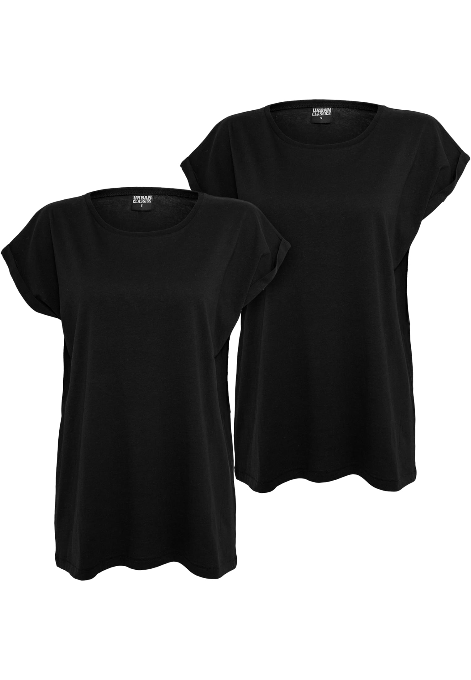 Ladies Extended Shoulder Tee 2-Pack schwarz+schwarz 3XL
 - variant image 2
