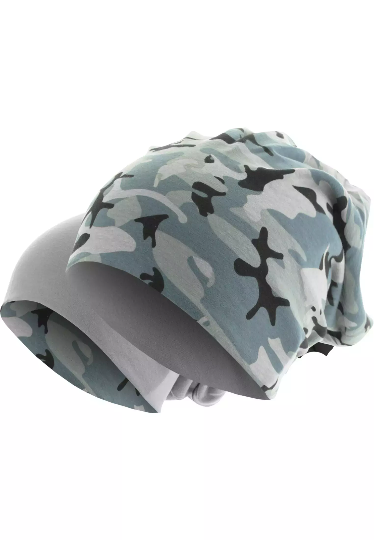 Printed Jersey Beanie grey camo/charcoal one size - variant image 1