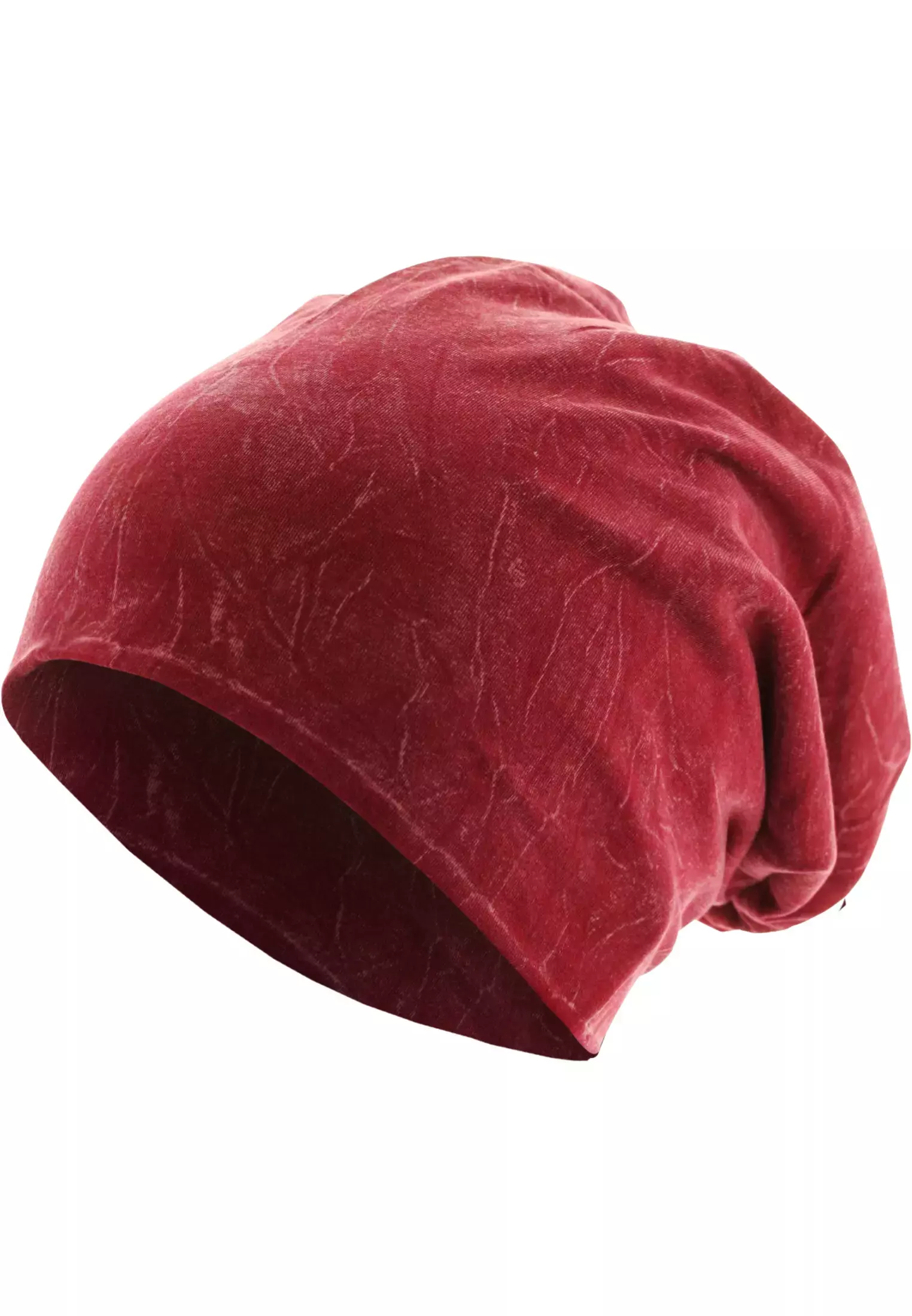 Stonewashed Jersey Beanie maroon one size - variant image 1