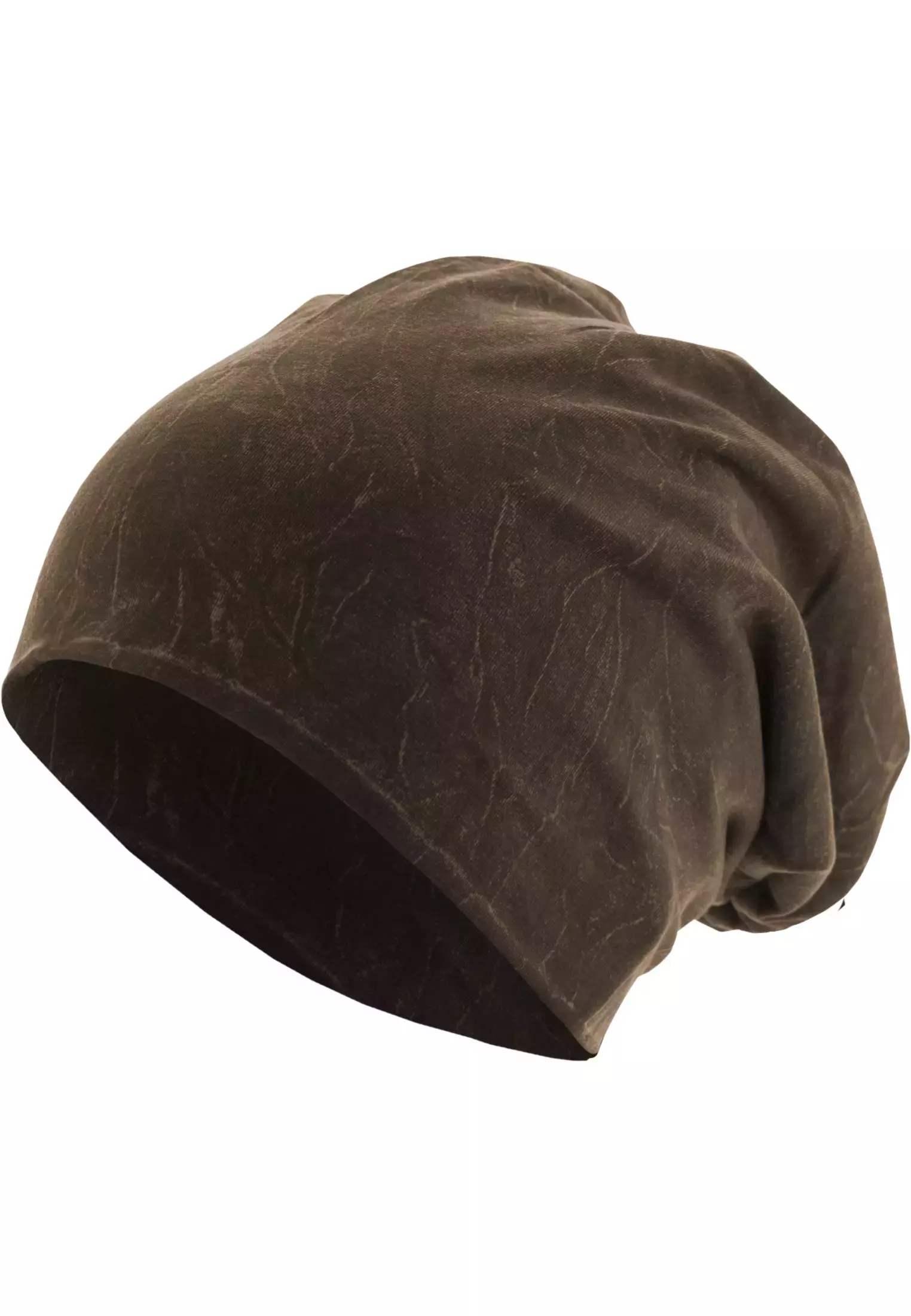 Stonewashed Jersey Beanie chocolate one size - variant image 1