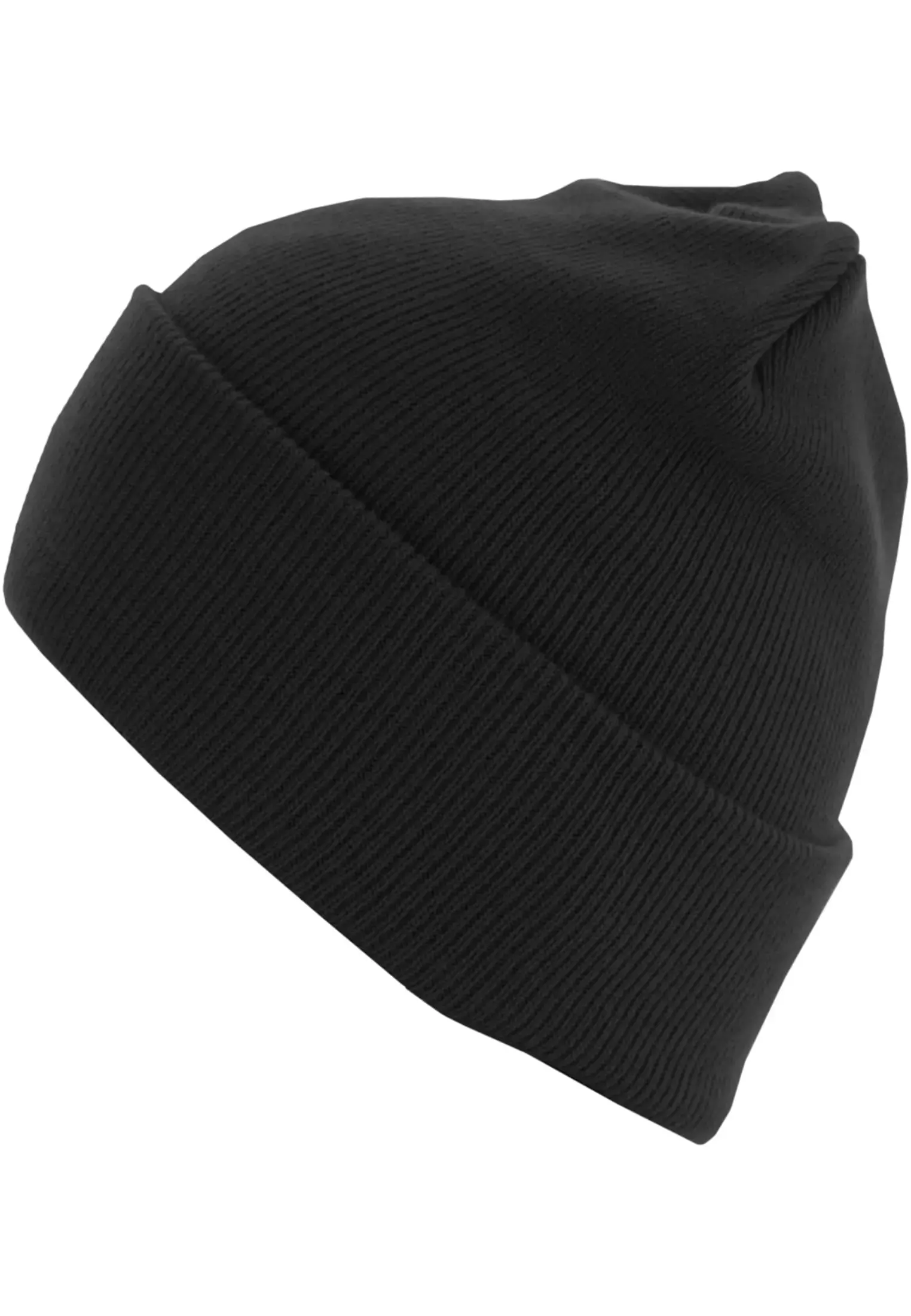 Beanie Basic Flap Long Version black one size - alternate variant 1