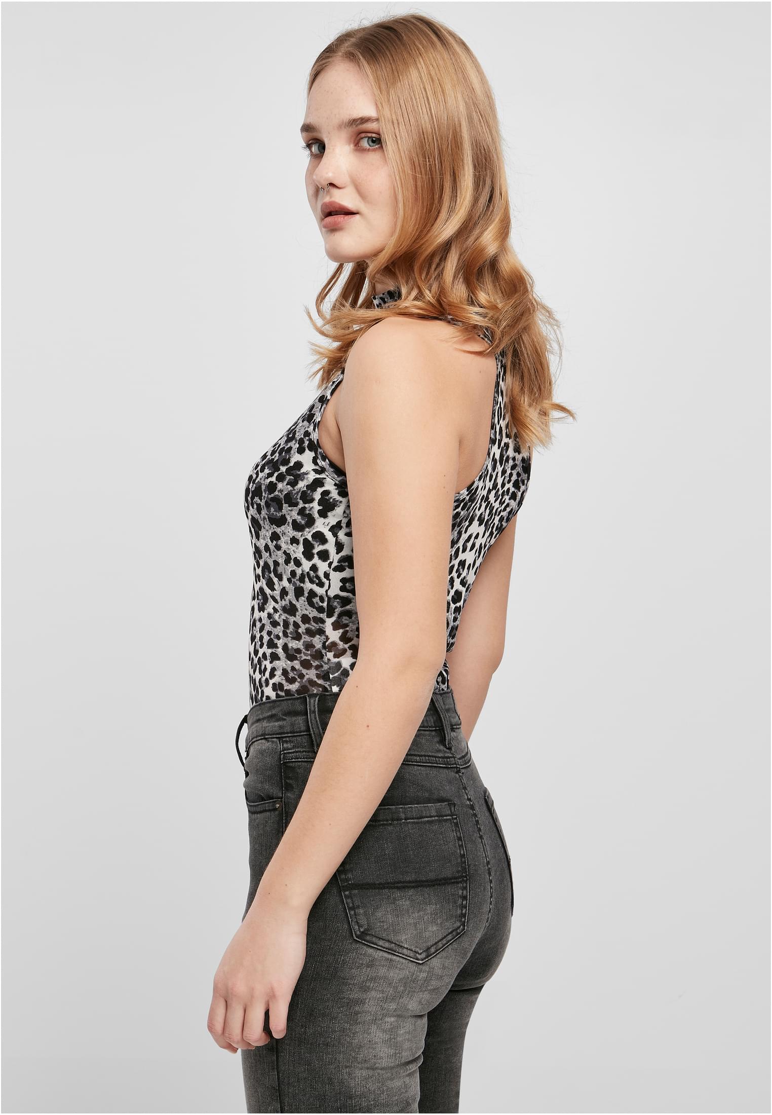 Ladies Sleeveless Mesh Body snowleo 3XL - variant image 1