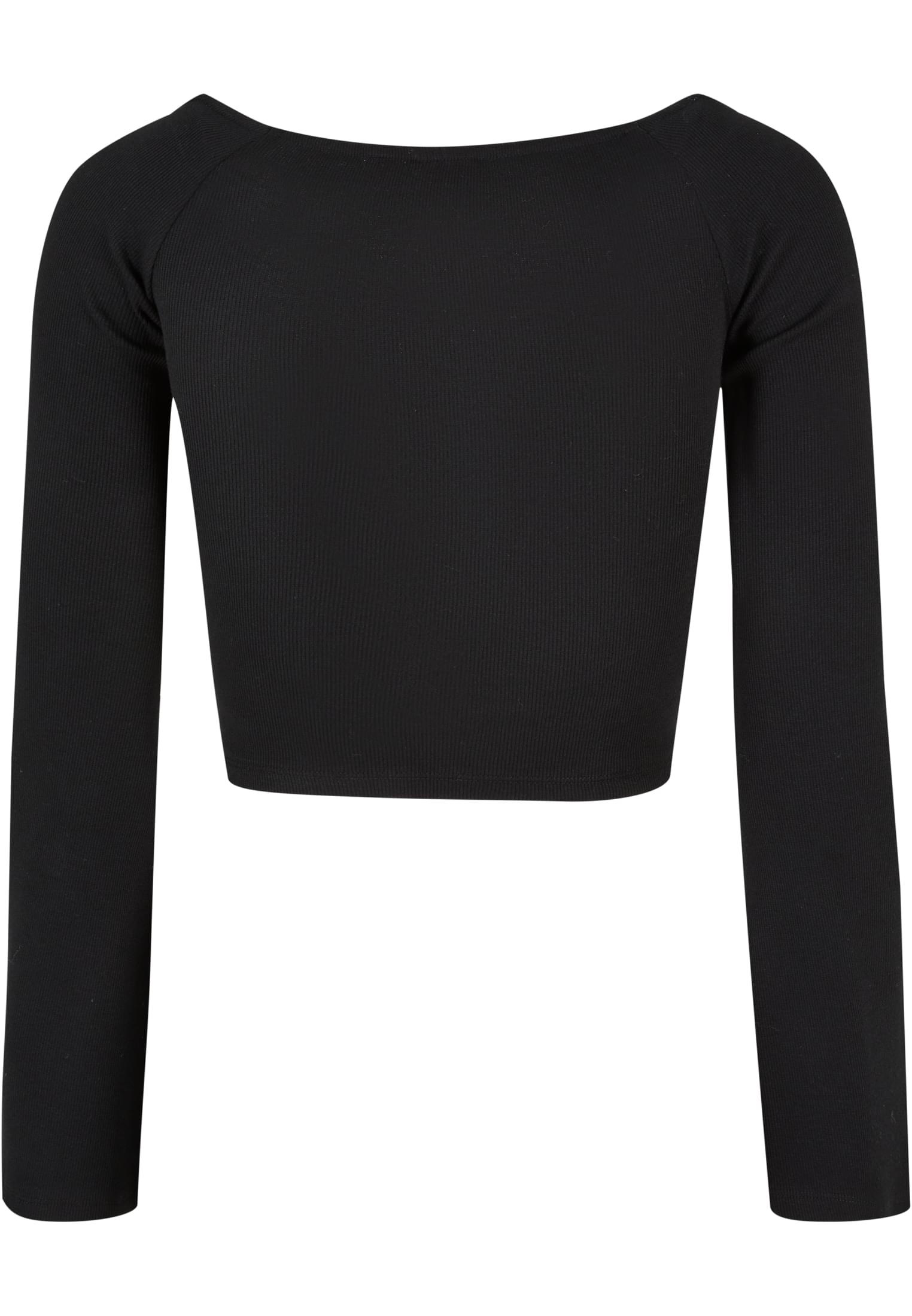 Femmes côtes courtes col V large manche longue noir 3XL
 - variant image 6