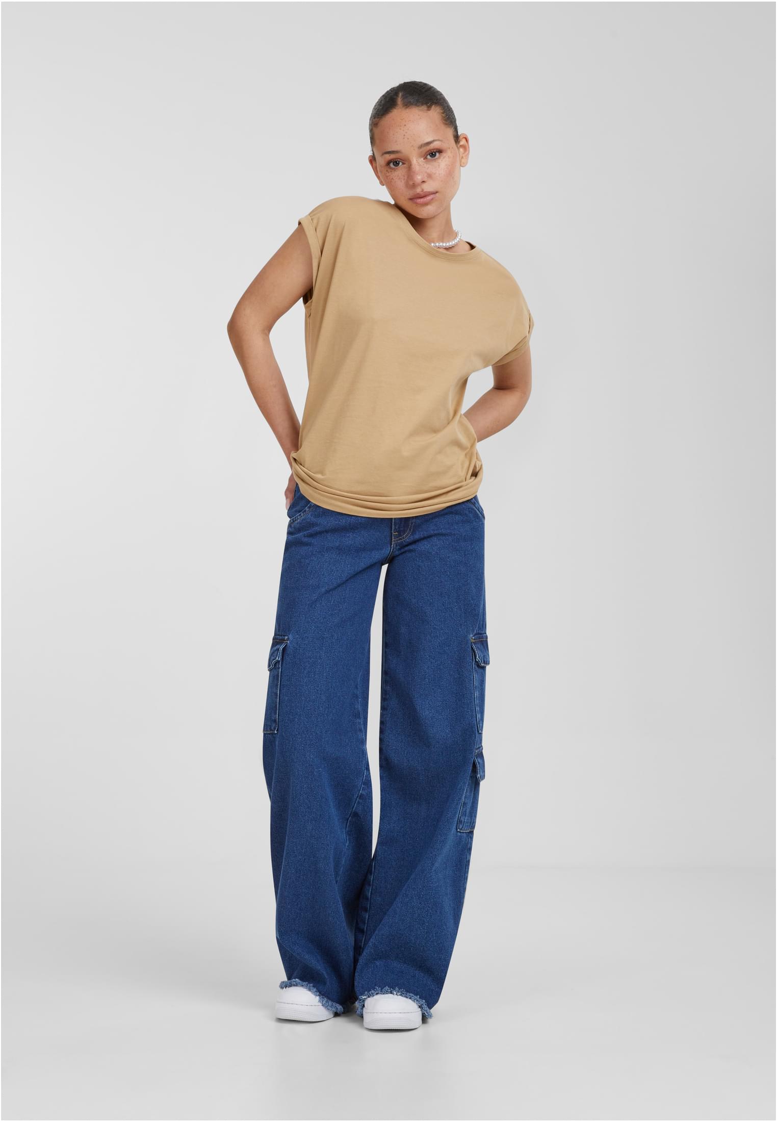 Ladies Extended Shoulder Tee unionbeige 3XL - variant image 4