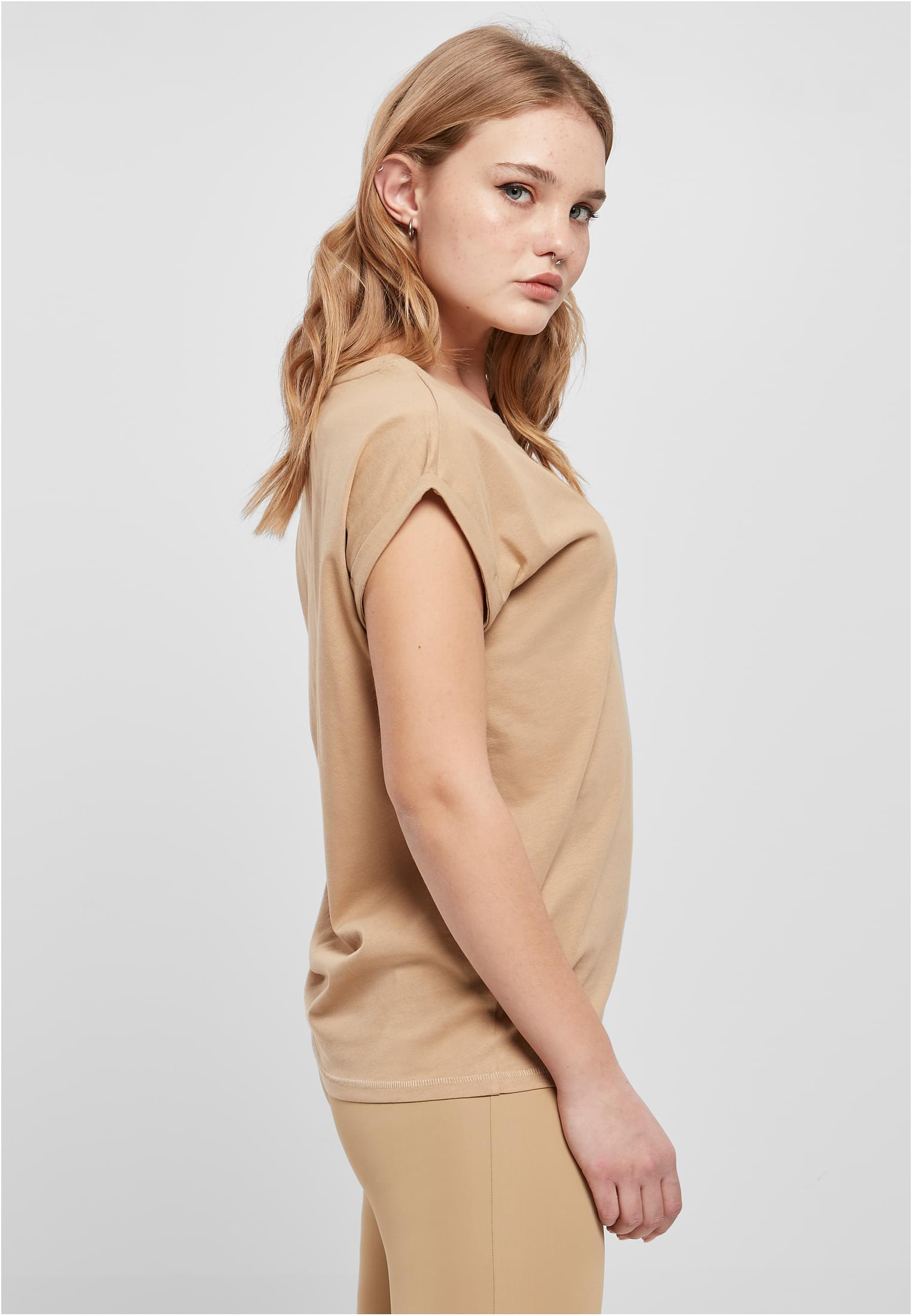 Ladies Extended Shoulder Tee unionbeige 3XL - variant image 3