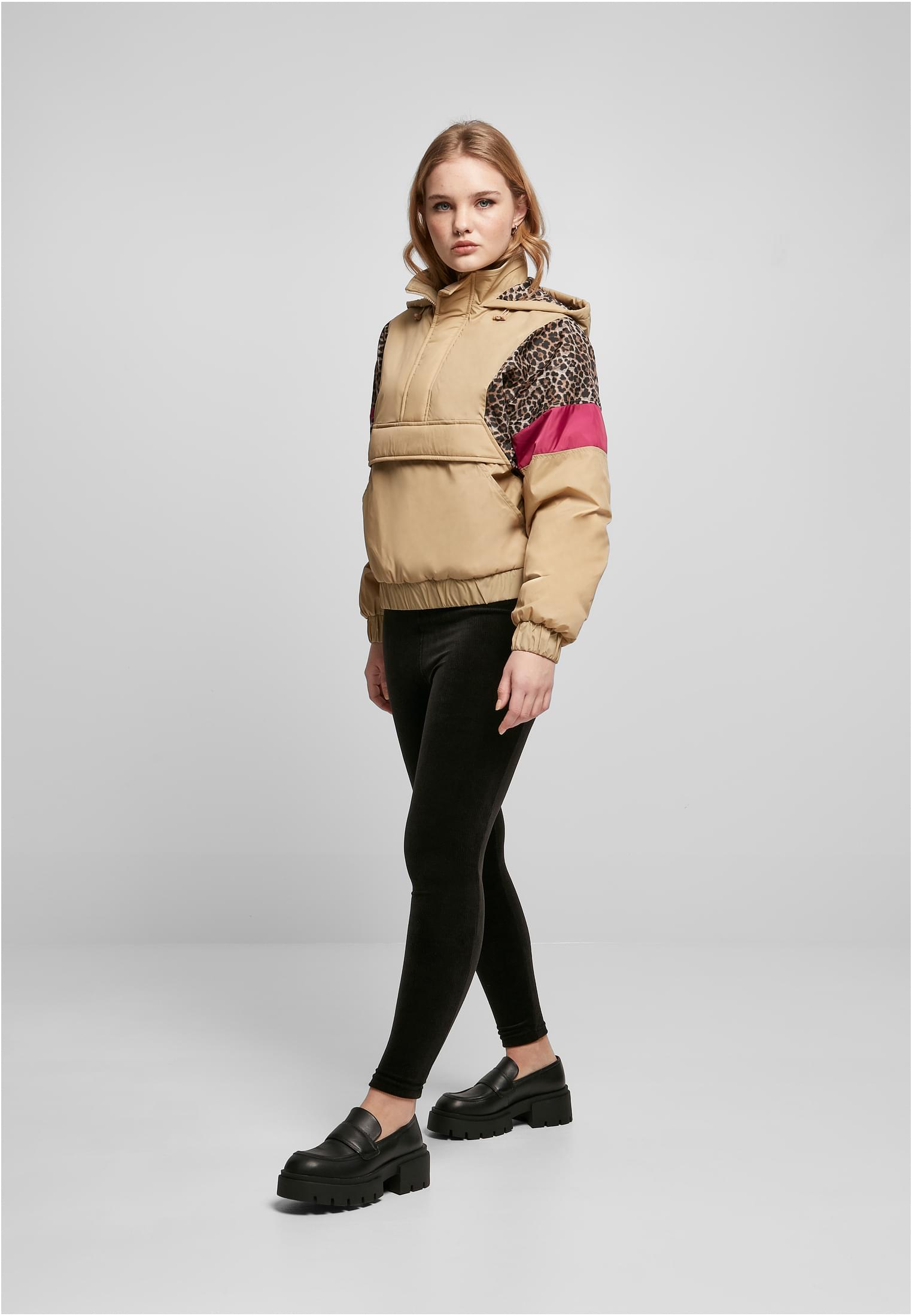 Ladies AOP Mixed Pull Over Jacket unionbeige/darkleo/w. 3XL - variant image 4