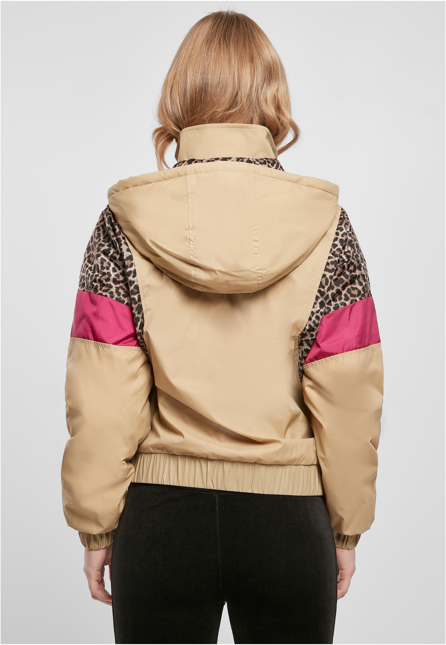 Ladies AOP Mixed Pull Over Jacket unionbeige/darkleo/w. 3XL - variant image 2
