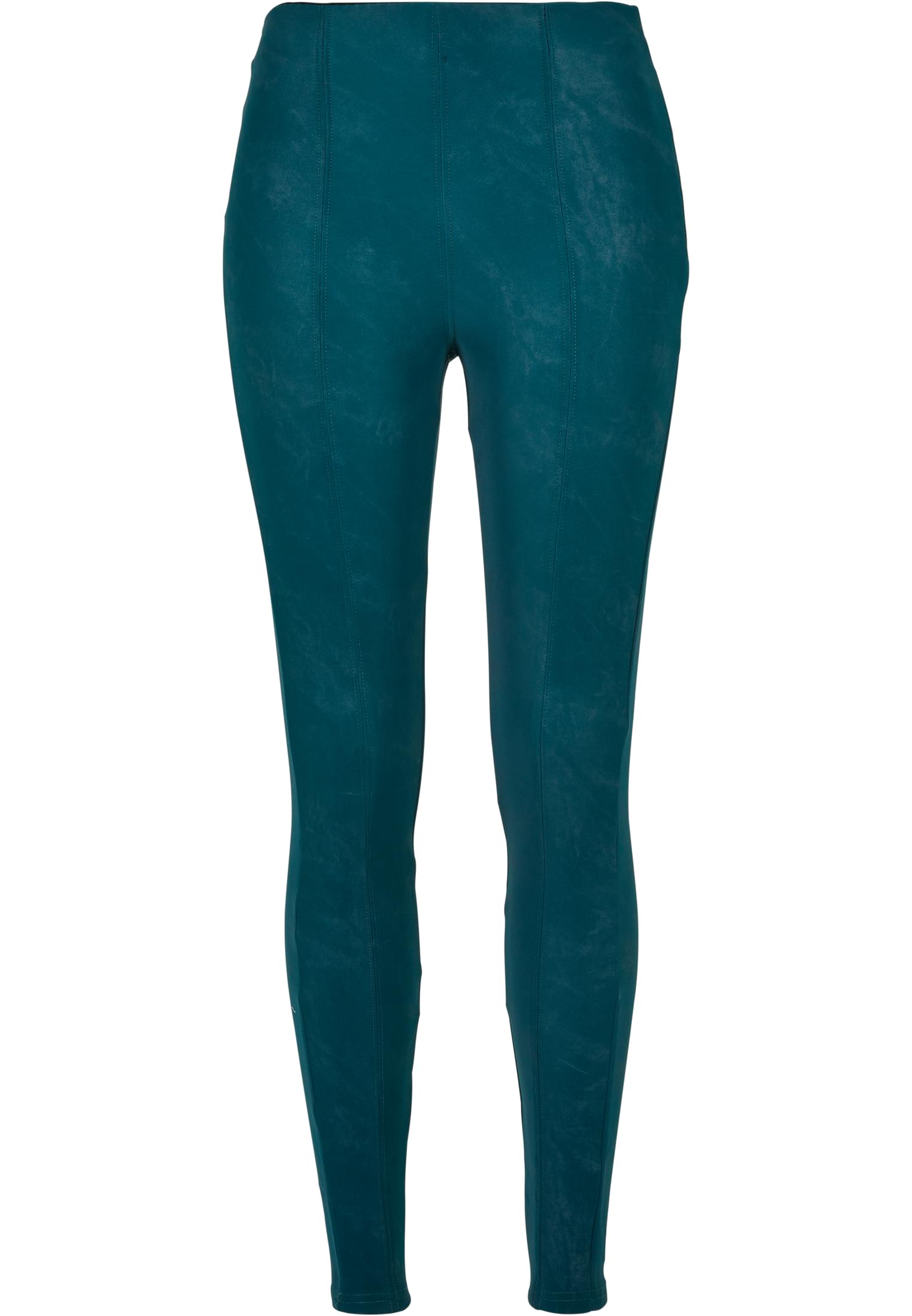 Ladies Washed Faux Leather Pants jasper 3XL - alternate variant 3