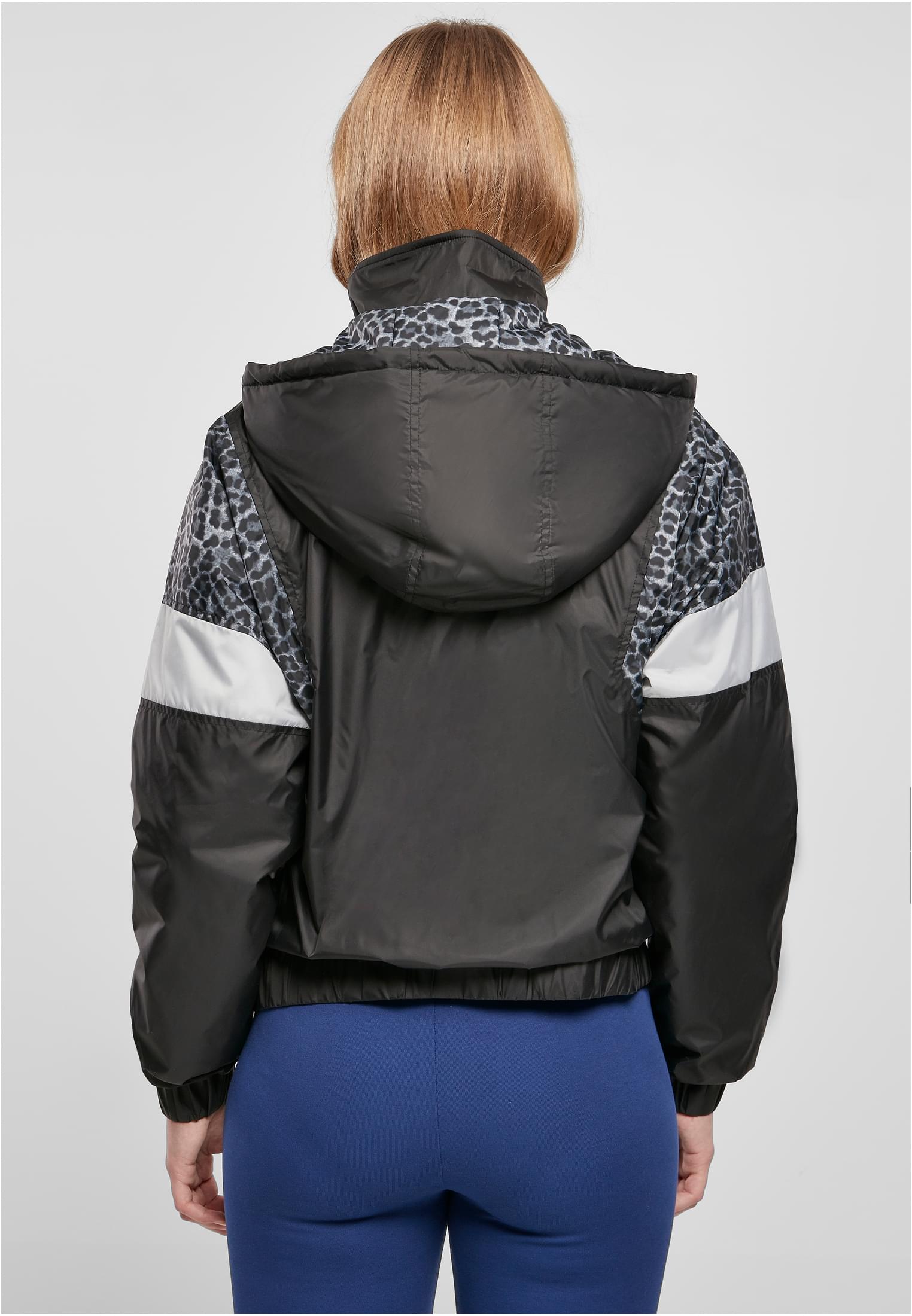 Ladies AOP Mixed Pull Over Jacket black/snowleo/lightasphalt 3XL - variant image 2