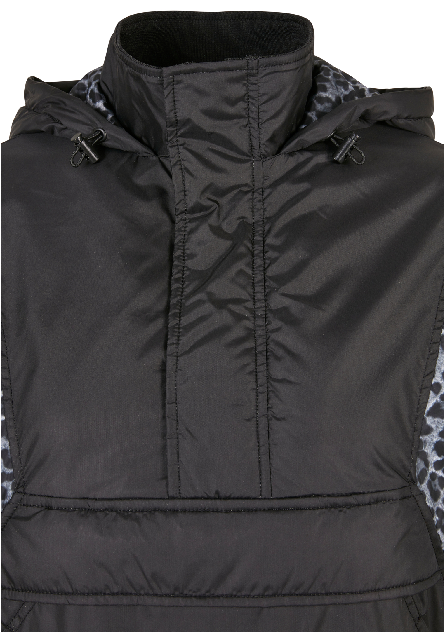 Ladies AOP Mixed Pull Over Jacket black/snowleo/lightasphalt 3XL - variant image 7