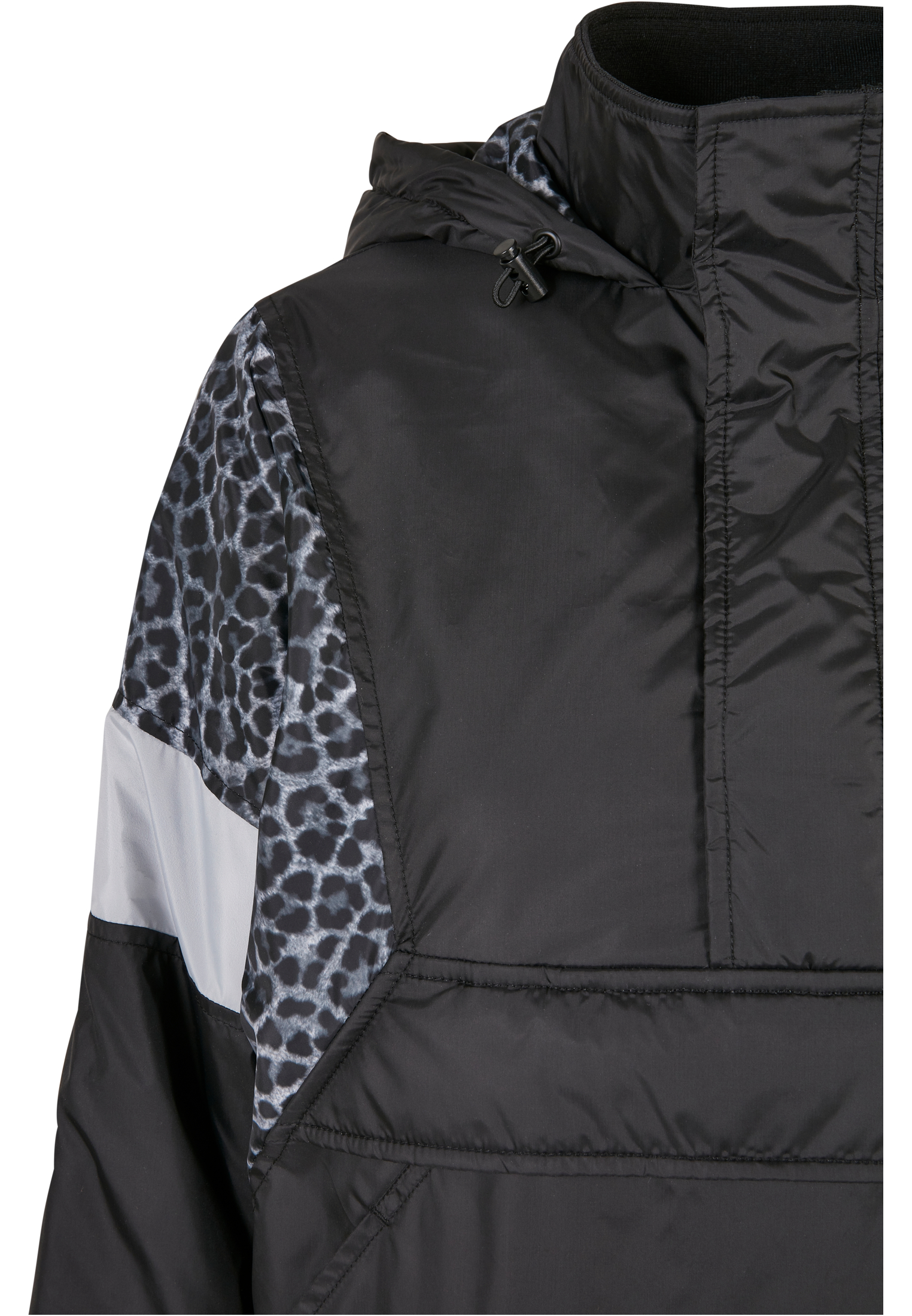 Ladies AOP Mixed Pull Over Jacket black/snowleo/lightasphalt 3XL - variant image 8